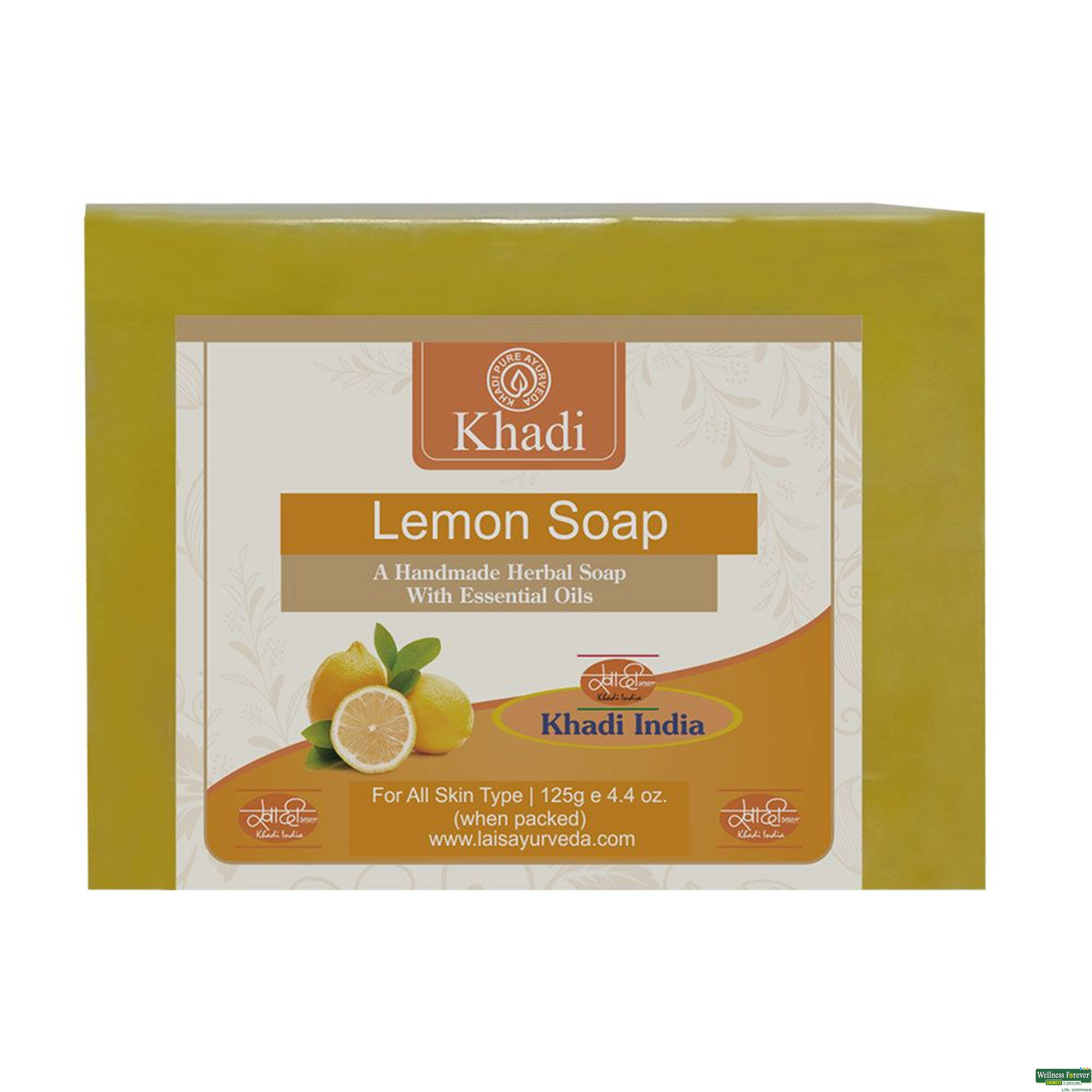 KHADI SOAP LEMON 125GM-image