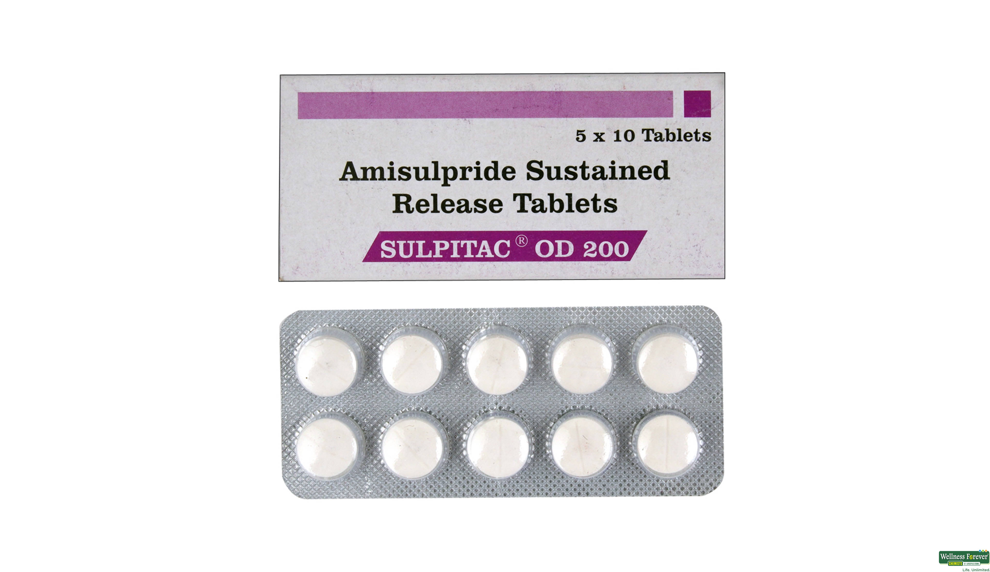 SULPITAC-OD 200MG 10TAB- 1, 10TAB, 