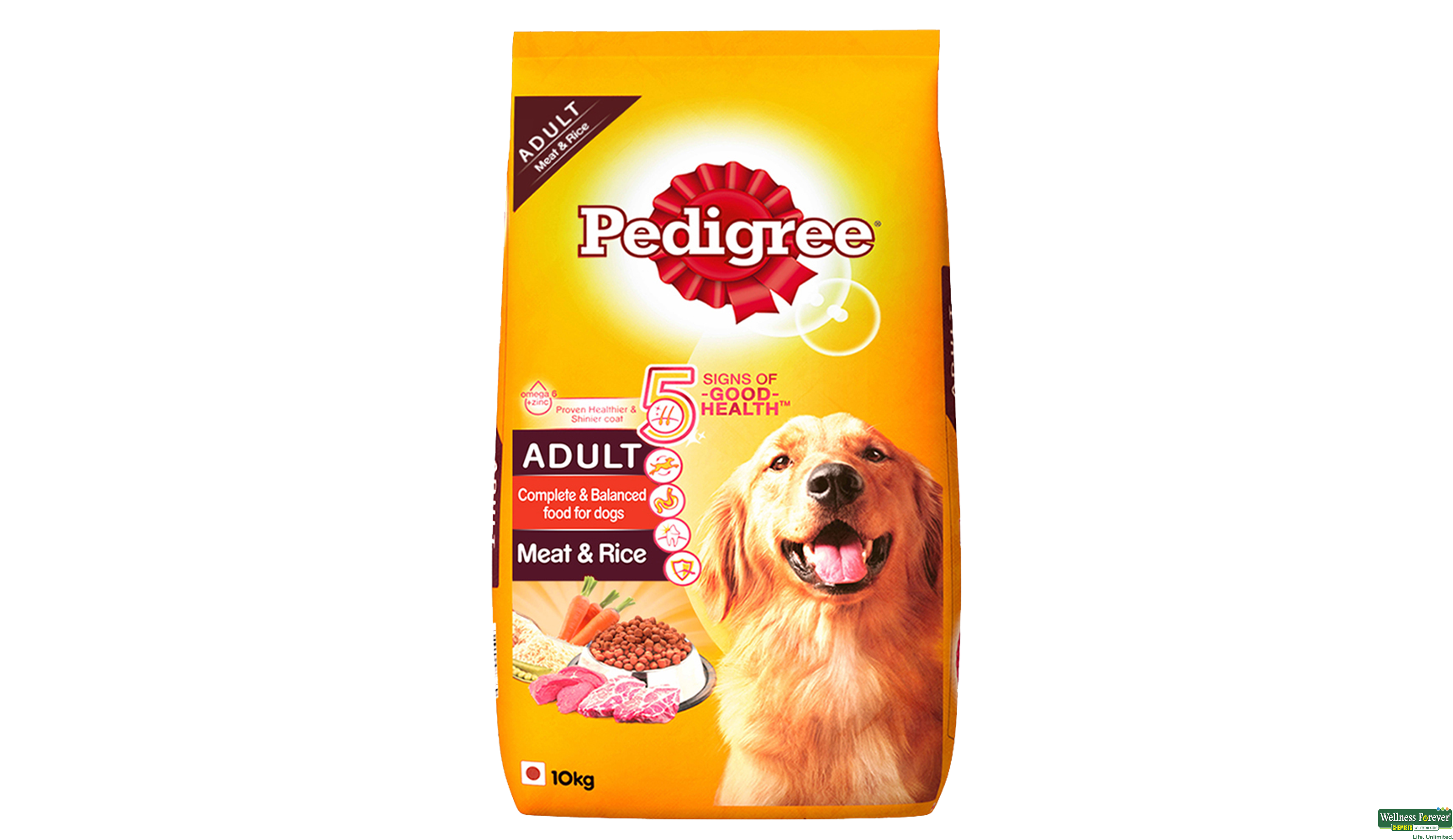 PEDIGREE DOG FOOD MEAT/RICE 10KG- 1, 10KG, null