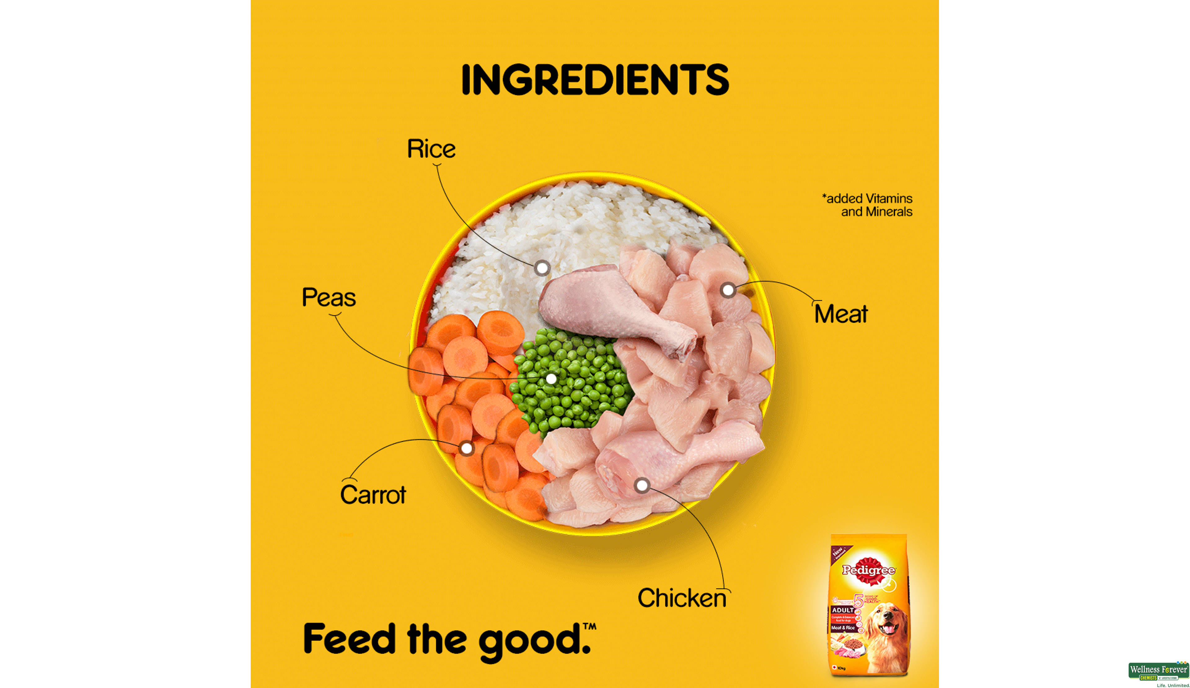 PEDIGREE DOG FOOD MEAT/RICE 10KG- 5, 10KG, null