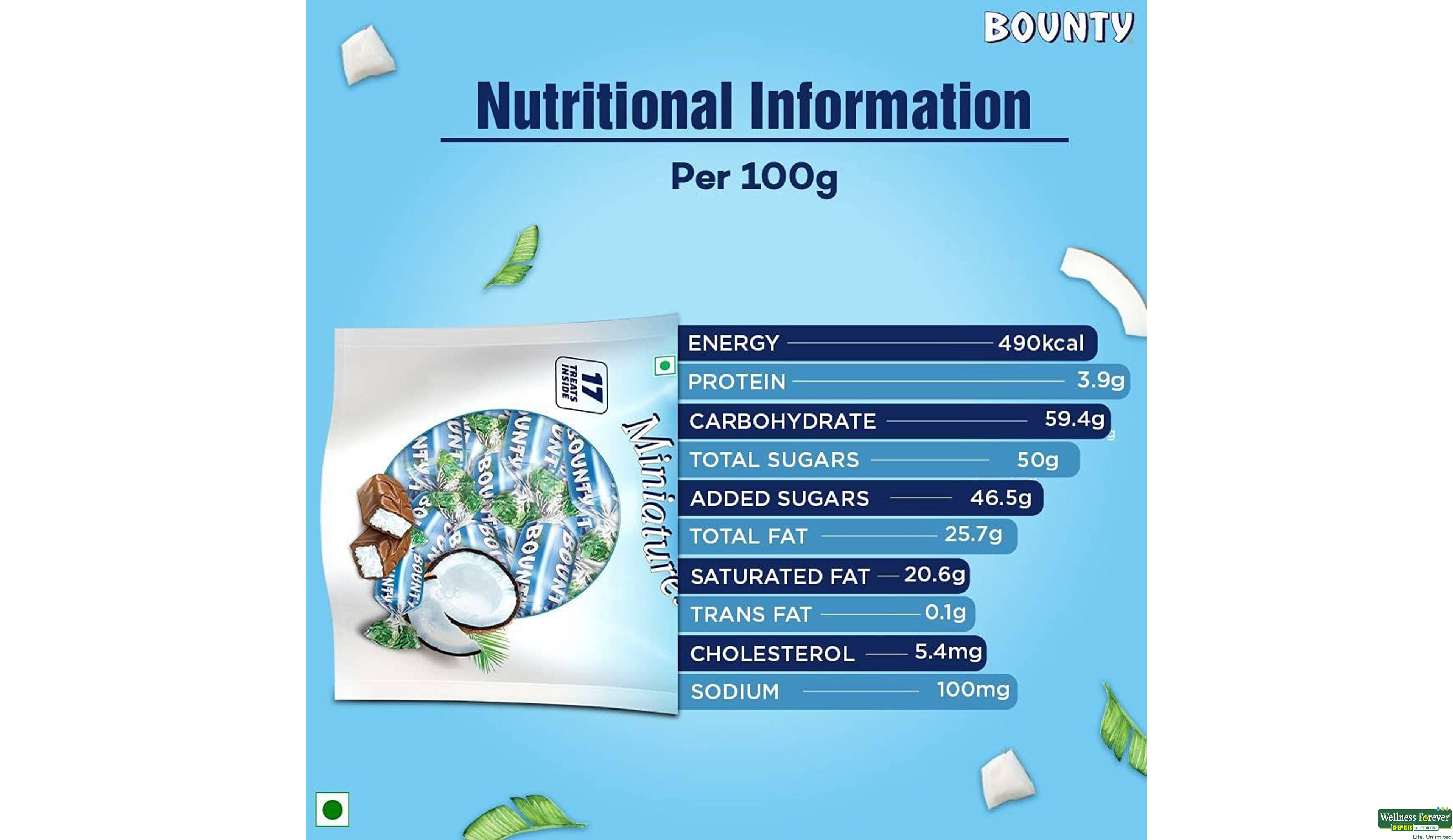 BOUNTY CHOC MINIATURE 150GM- 4, 150GM, 