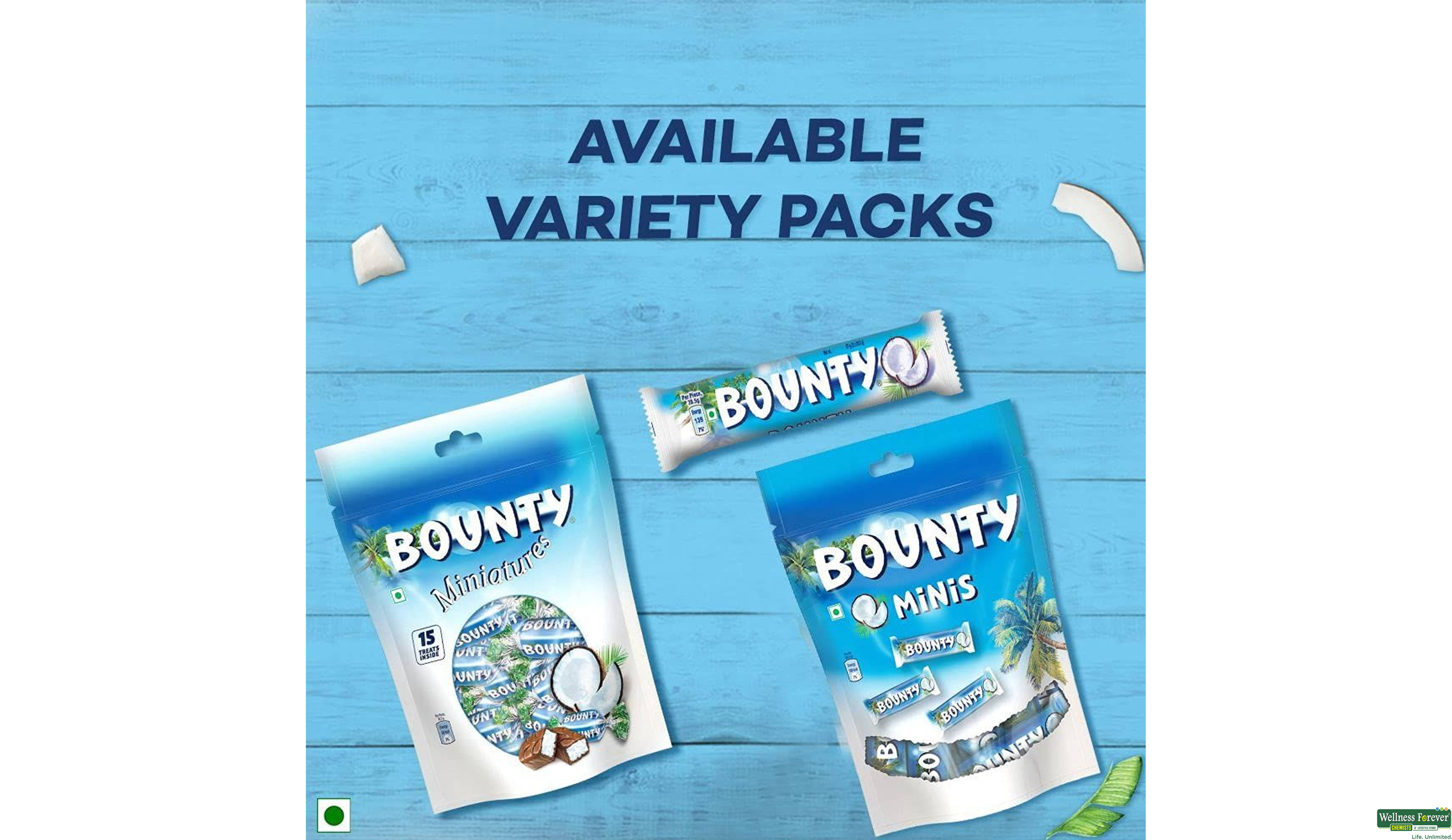 BOUNTY CHOC MINIATURE 150GM- 5, 150GM, 