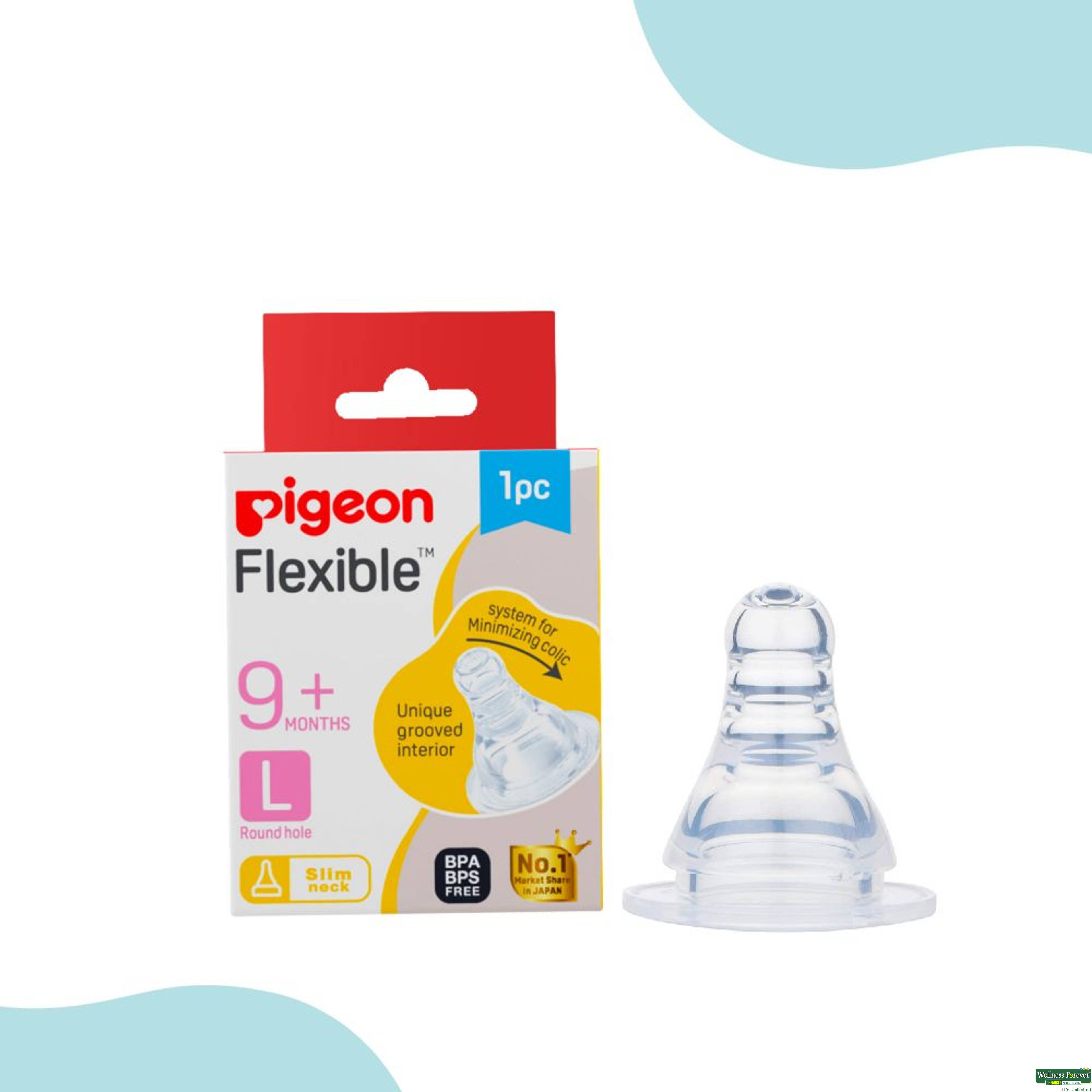 Pigeon Softouch Peristaltic Plus Nipple Large 1 Piece-image