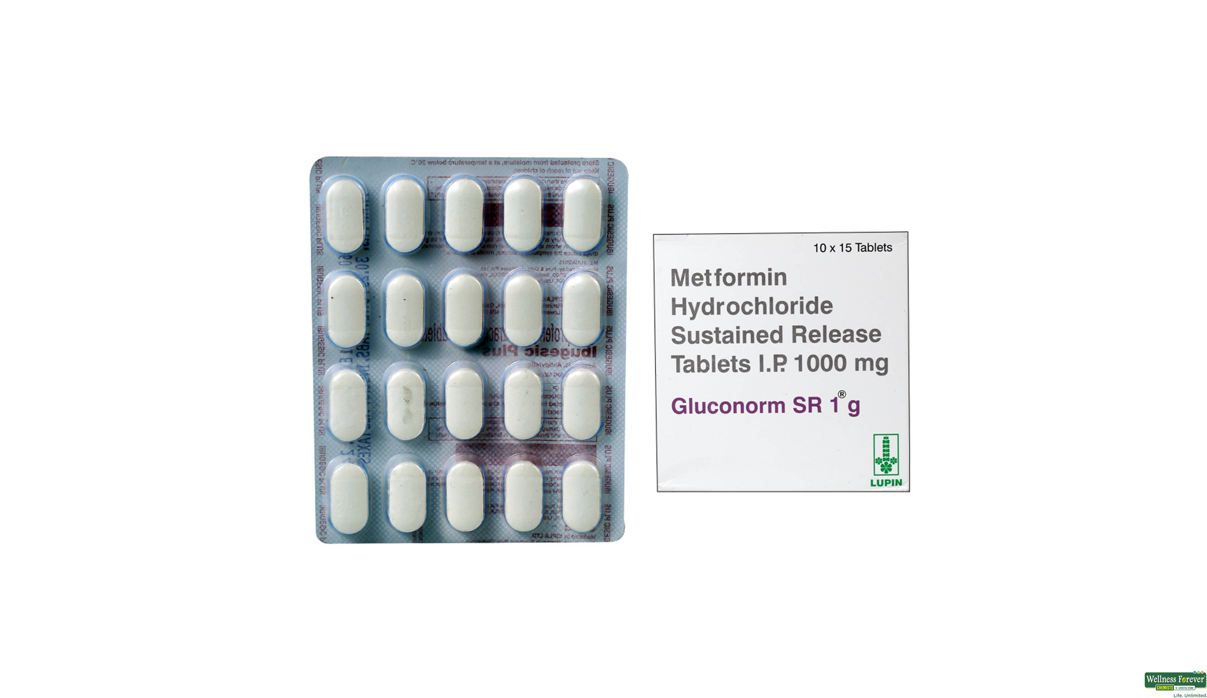 GLUCONORM-SR 1GM 15TAB- 1, 15TAB, 