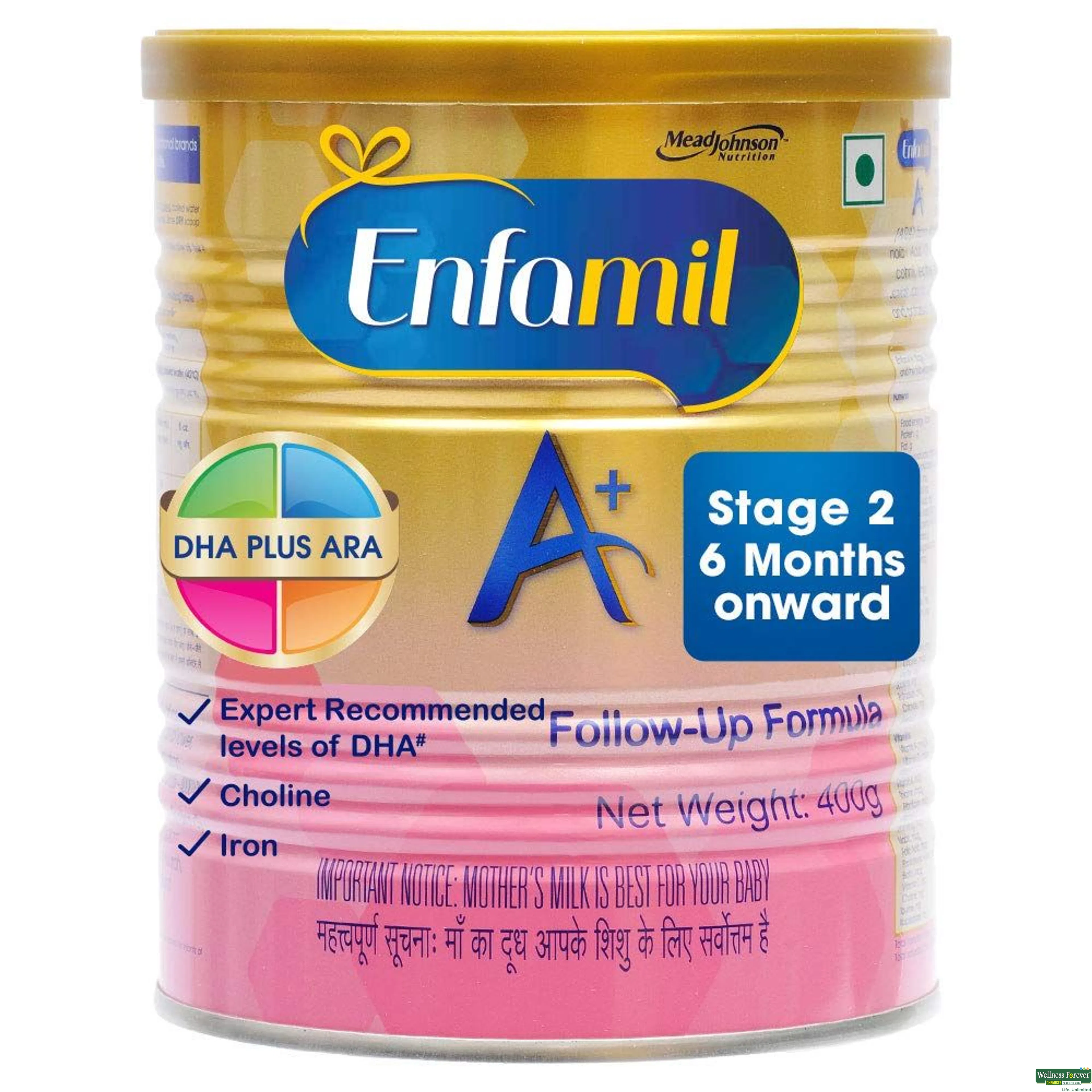 Buy Enfamil A+ Stage Follow-Up Milk Formula, 400 g Online at Best Prices  Wellness Forever