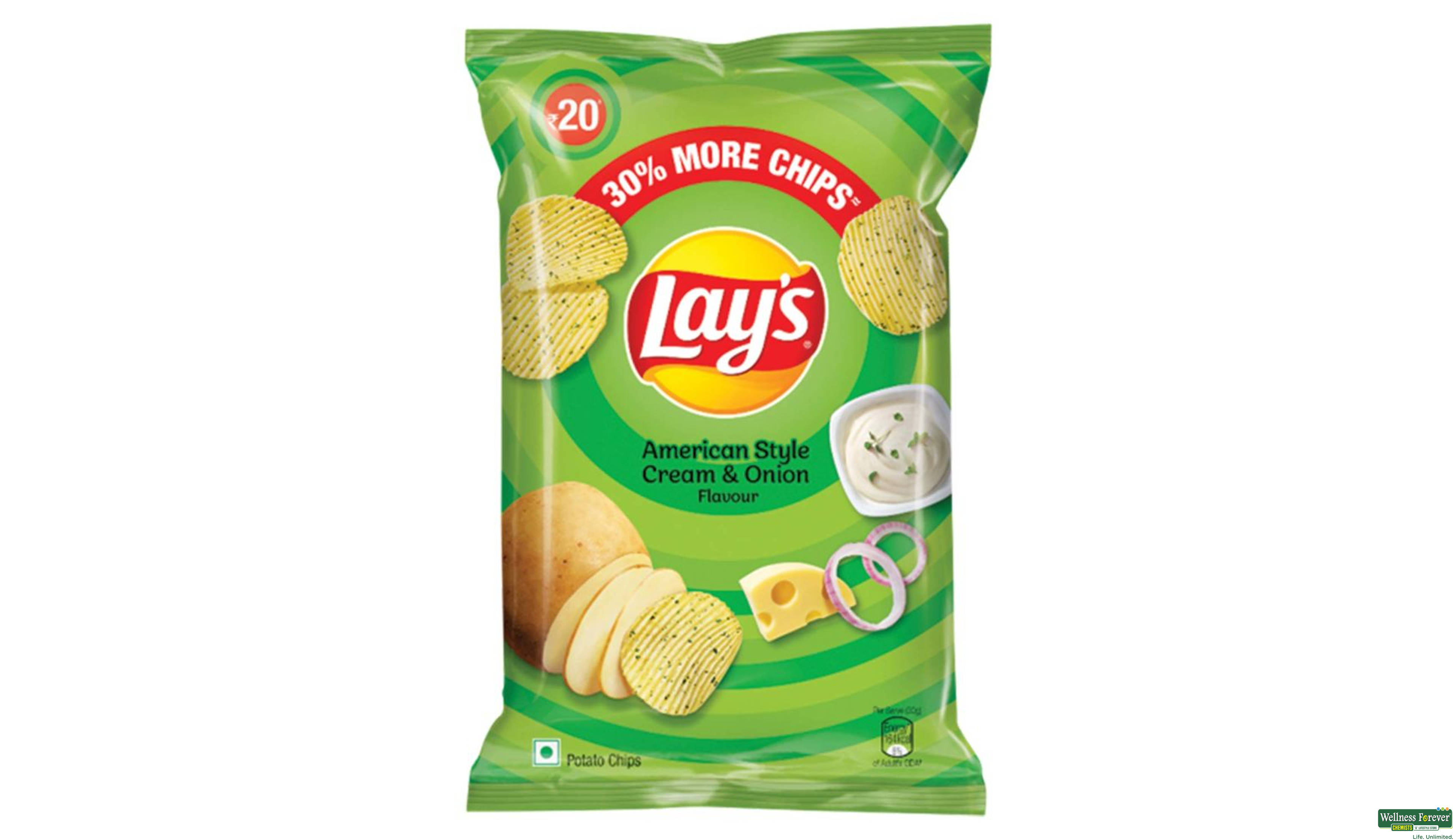 LAYS CHIPS AMERICAN STYLE CRM&ONION 50G/48G- 1, 48GM, 