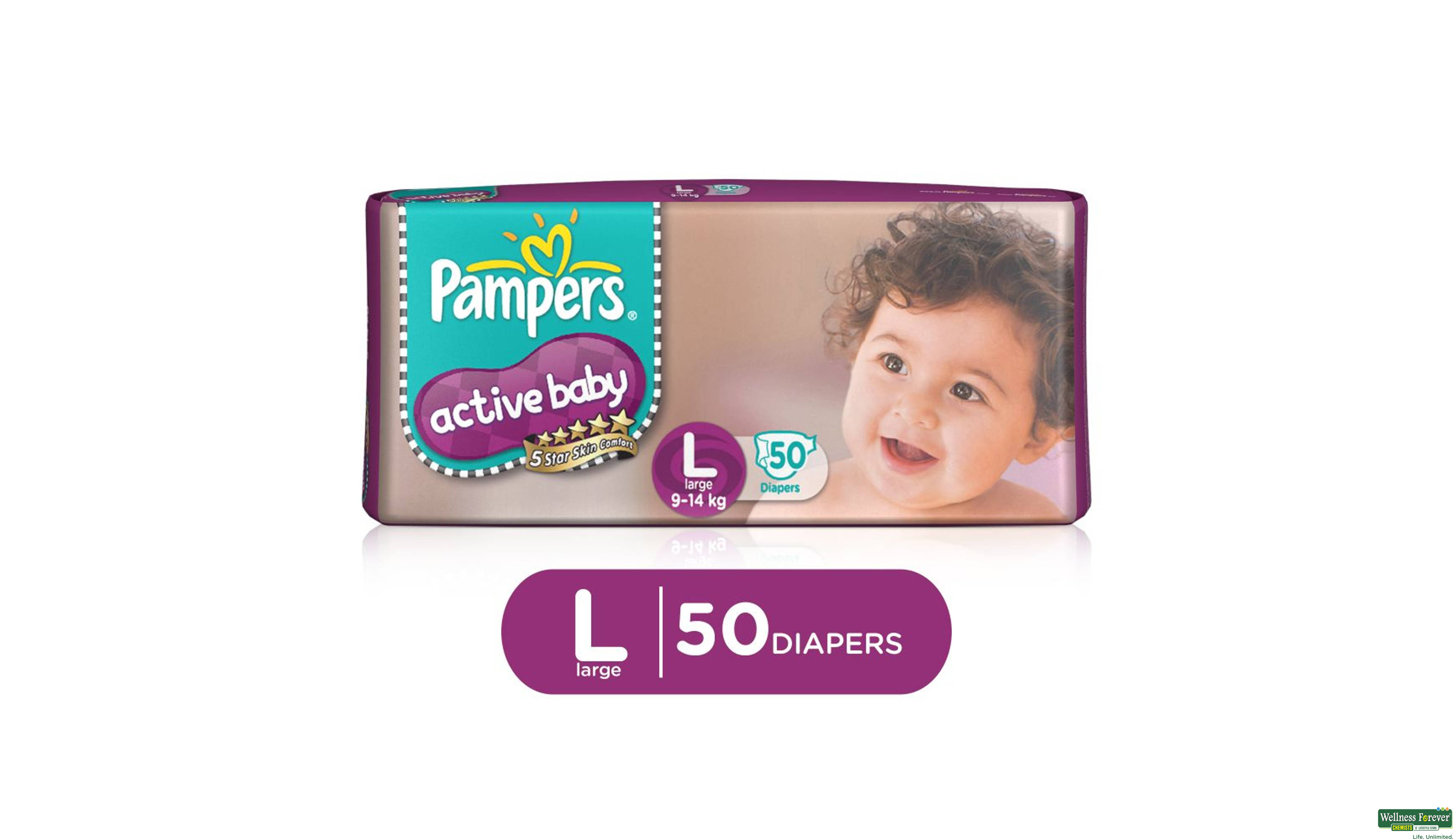 PAMP DIAP ACTIVE BABY L 50PC ##- 1, 50PC, 