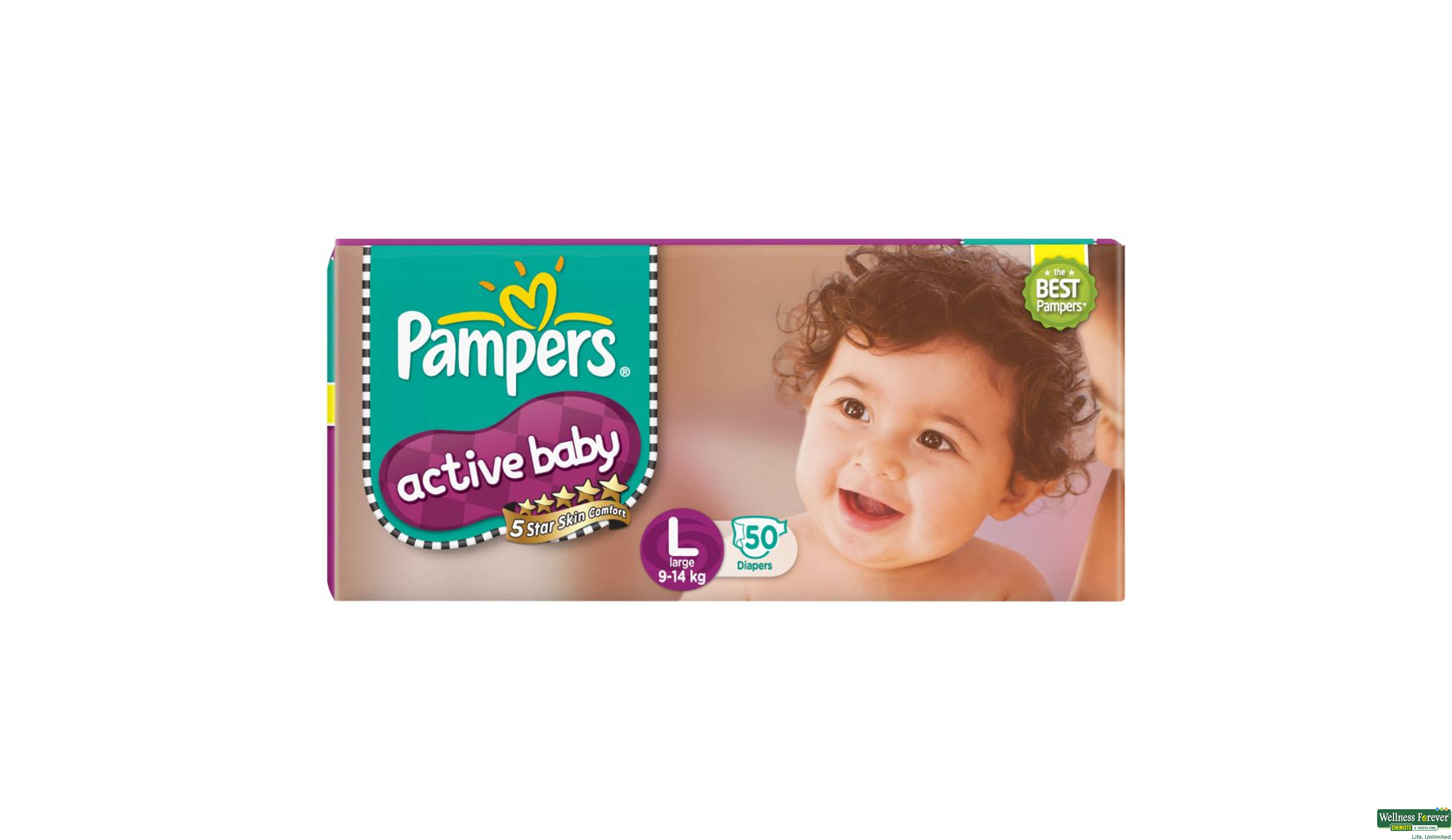 PAMP DIAP ACTIVE BABY L 50PC- 2, 50PC, 