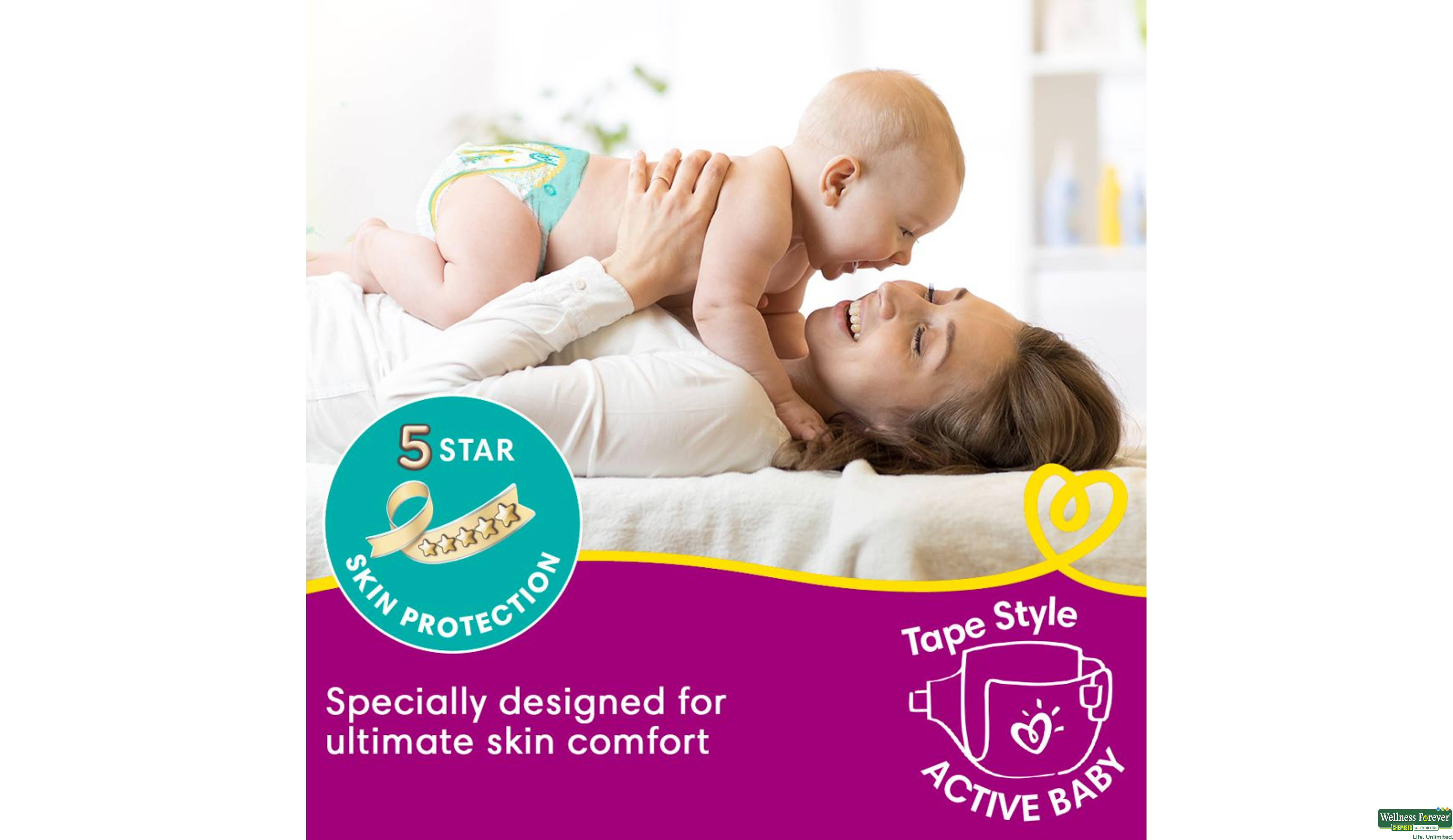PAMP DIAP ACTIVE BABY L 50PC ##- 4, 50PC, 
