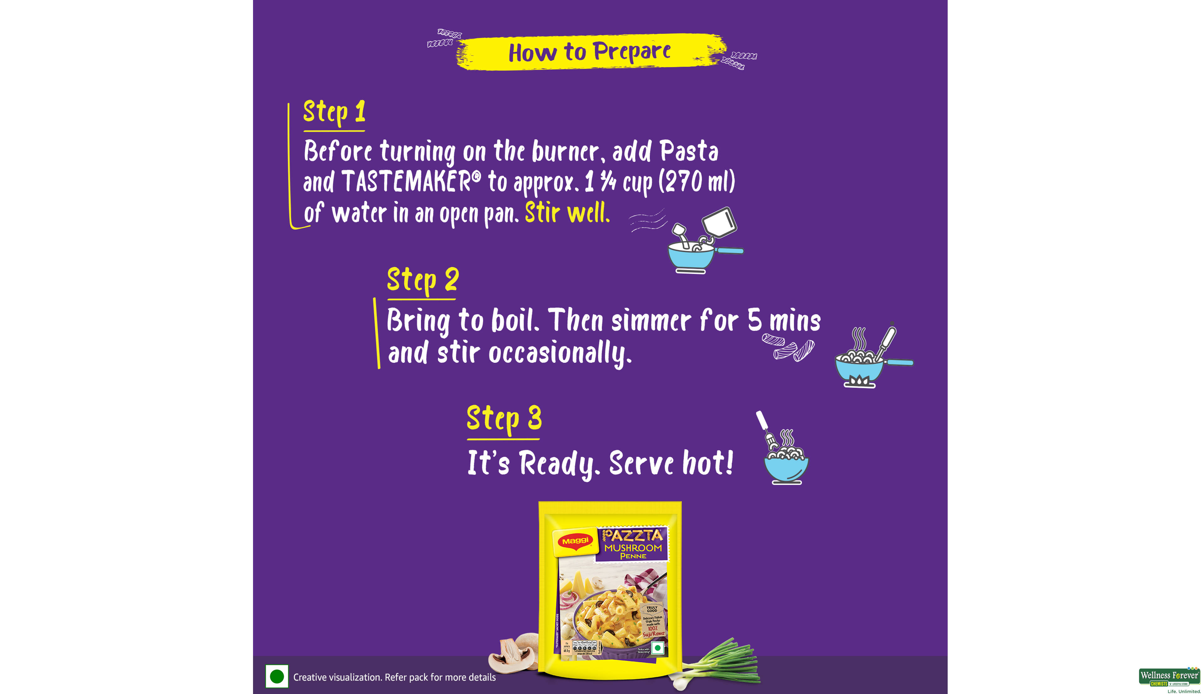 MAGGI PAZZTA MUSHROOM 64GM- 8, 64GM, 