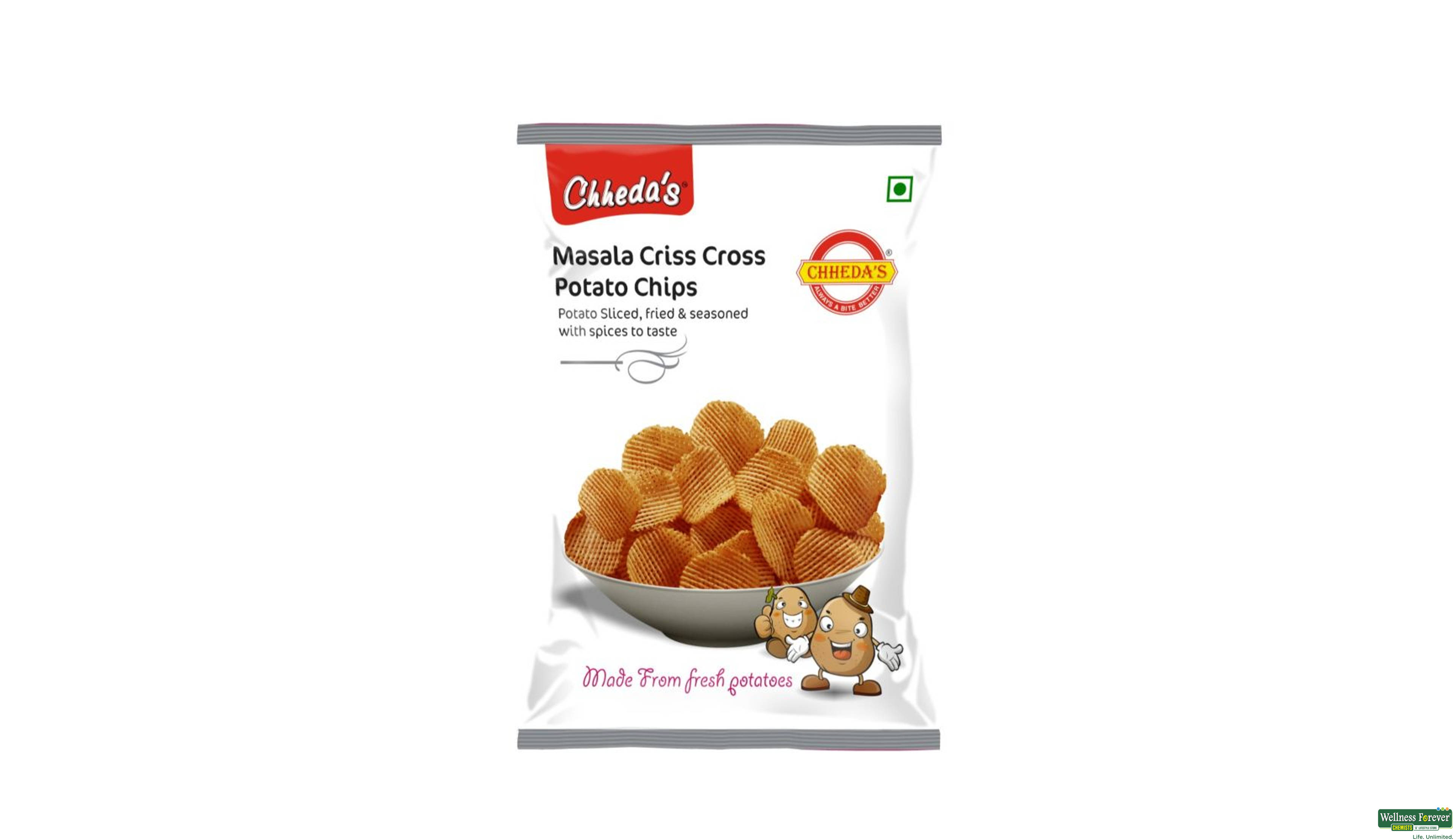 CHH CHIPS POTATO MASALA CRISSCROSS 180GM- 1, 180GM, 