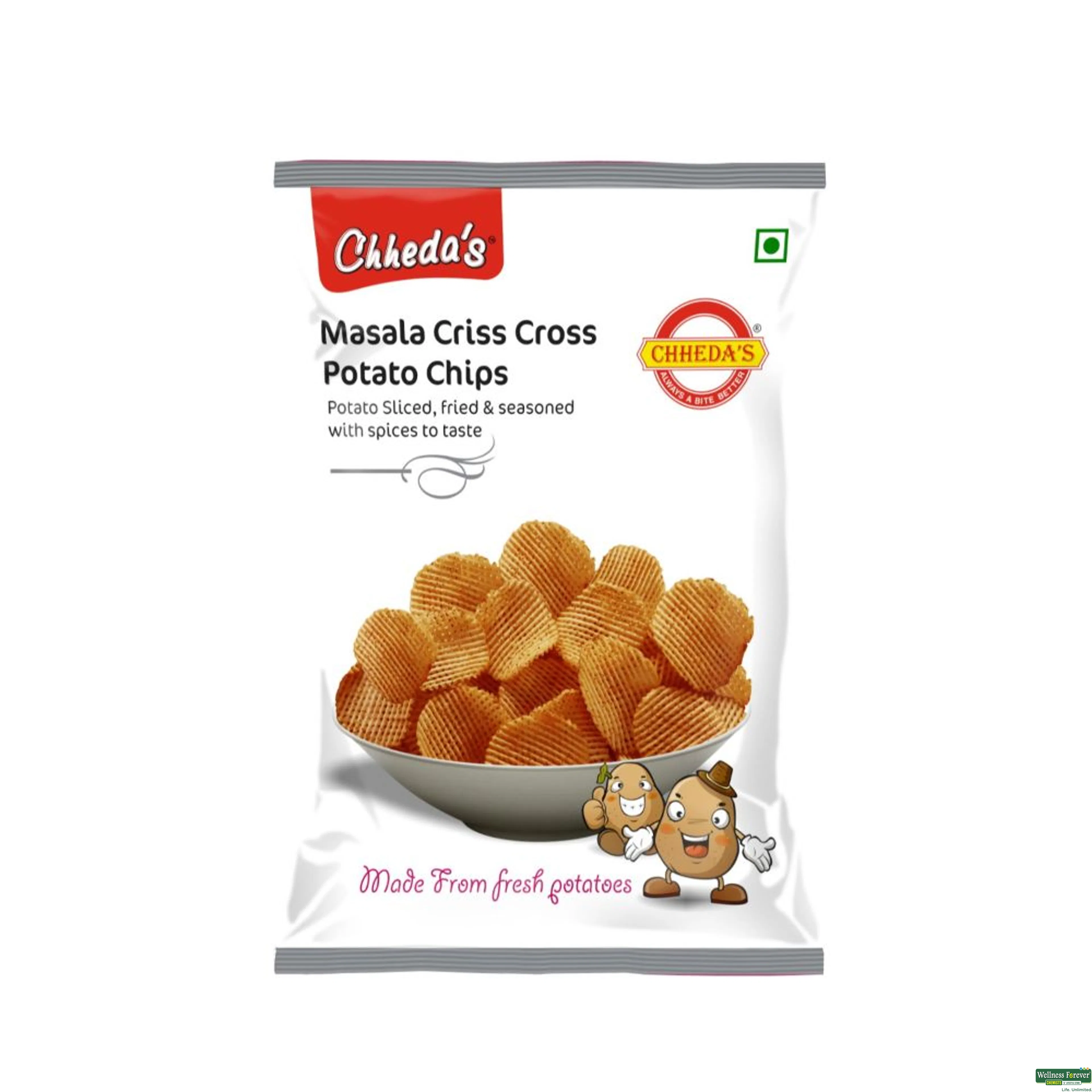 CHH CHIPS POTATO MASALA CRISSCROSS 180GM-image