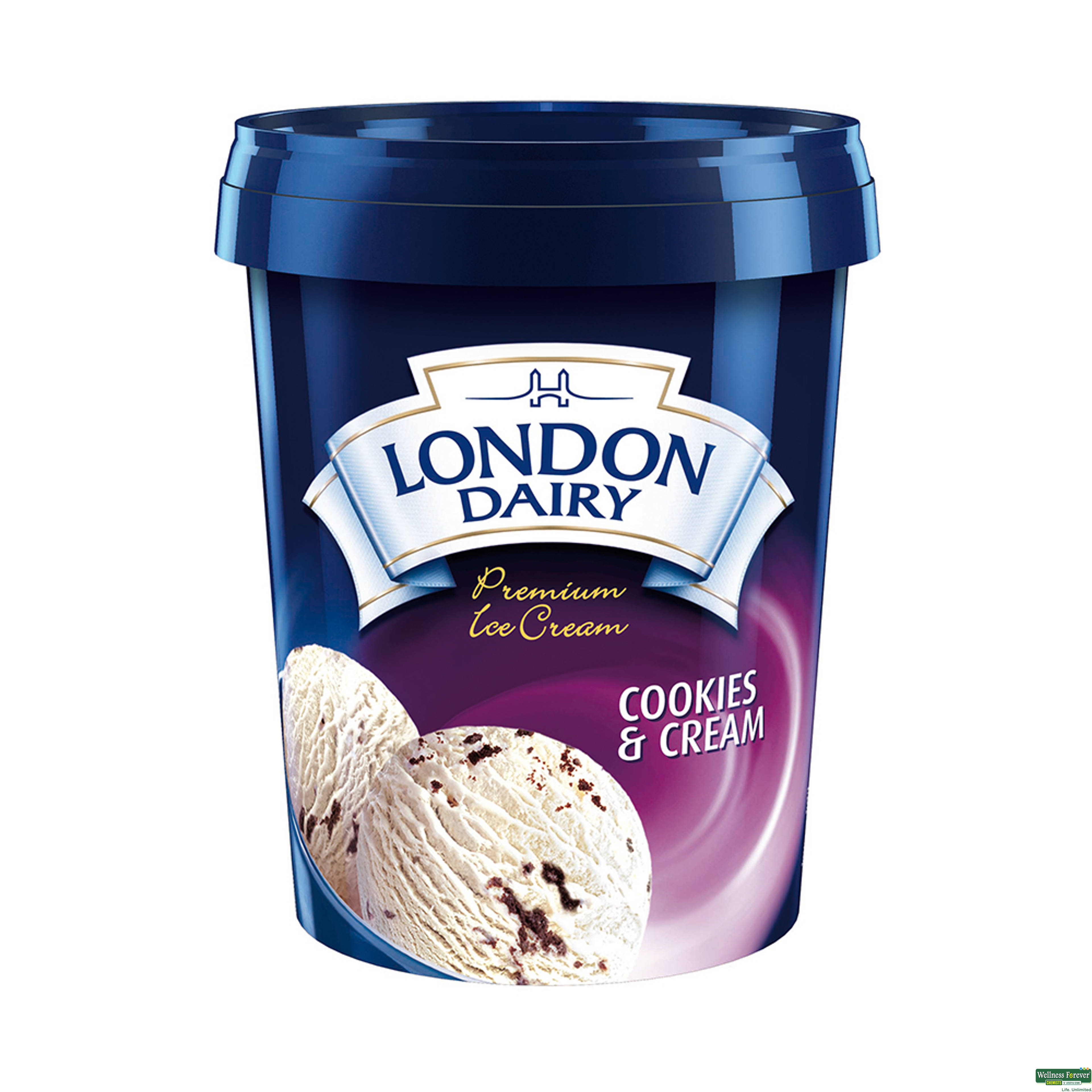 London Dairy Cookies & Cream Ice Cream, 500 ml-image