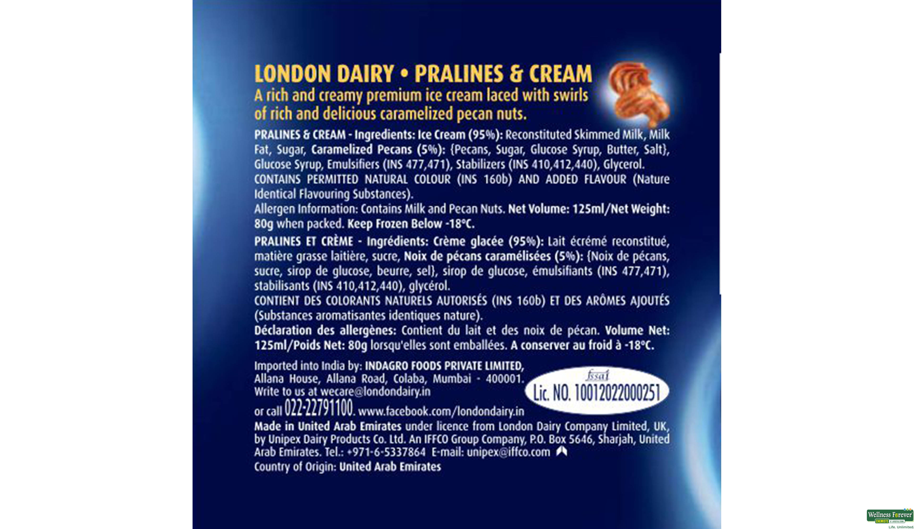 LOND I/C PRALINE/CRM 125ML- 2, 125ML, 