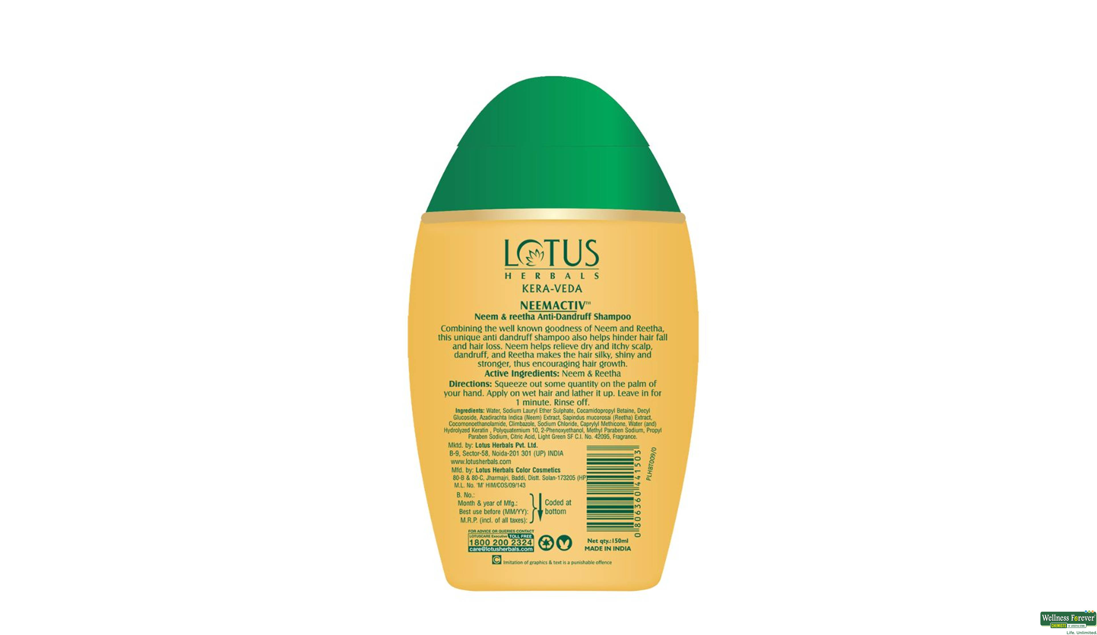 LOTUS SHMP NEEMACTIV 150ML- 2, 150ML, 