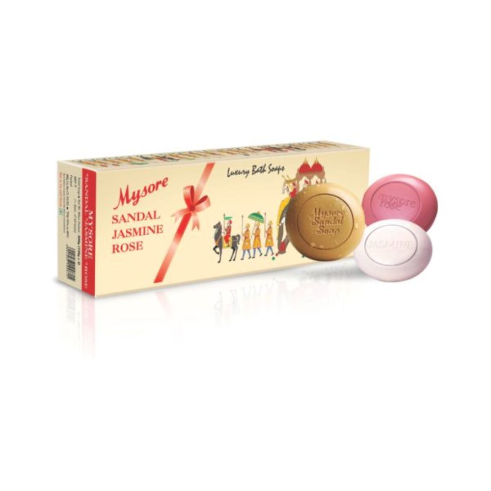 Buy Mysore Sandal Jasmine Rose Soap, 3x150 g Online at Best