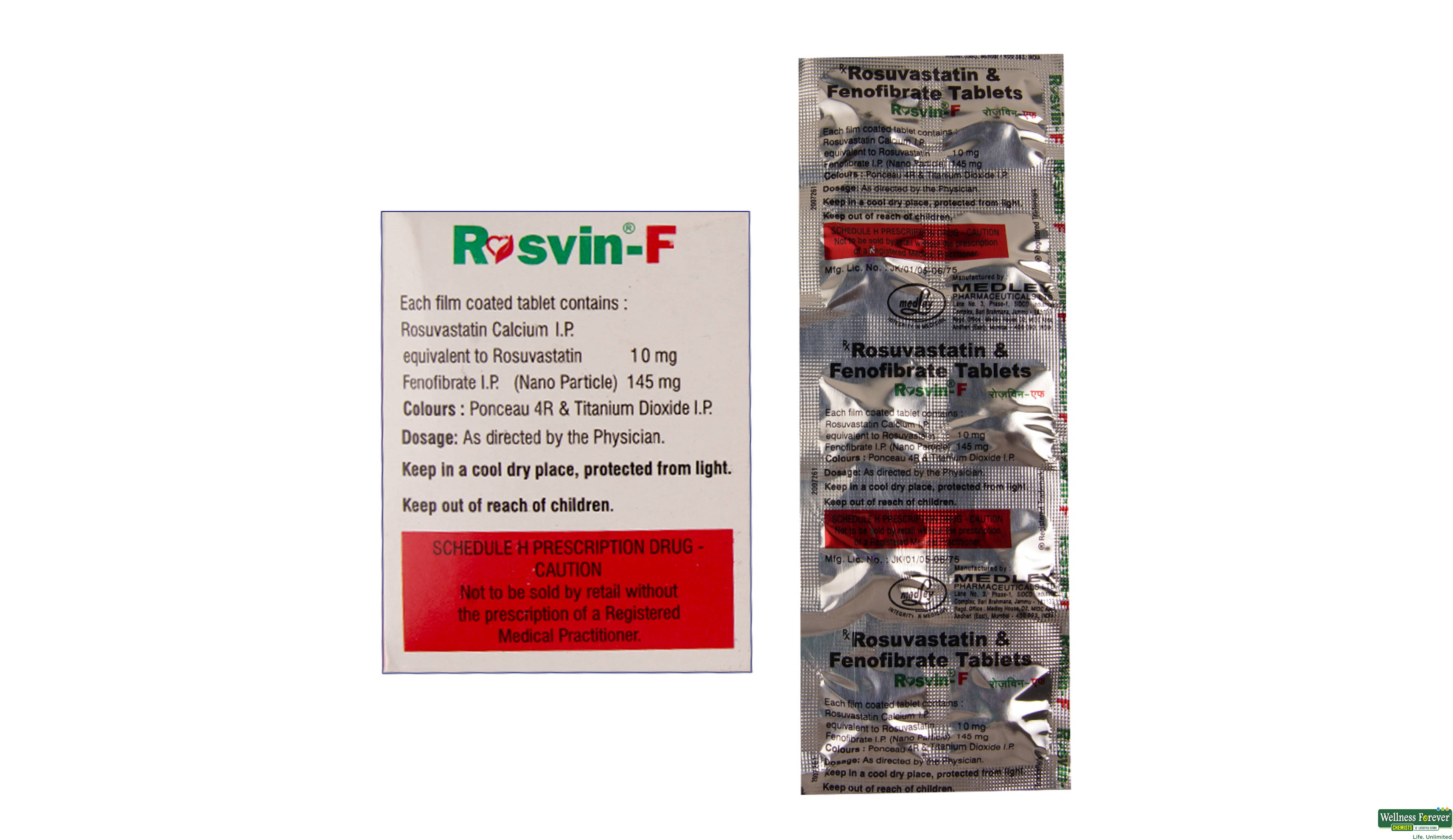 ROSVIN-F 10MG 10TAB- 2, 10TAB, 