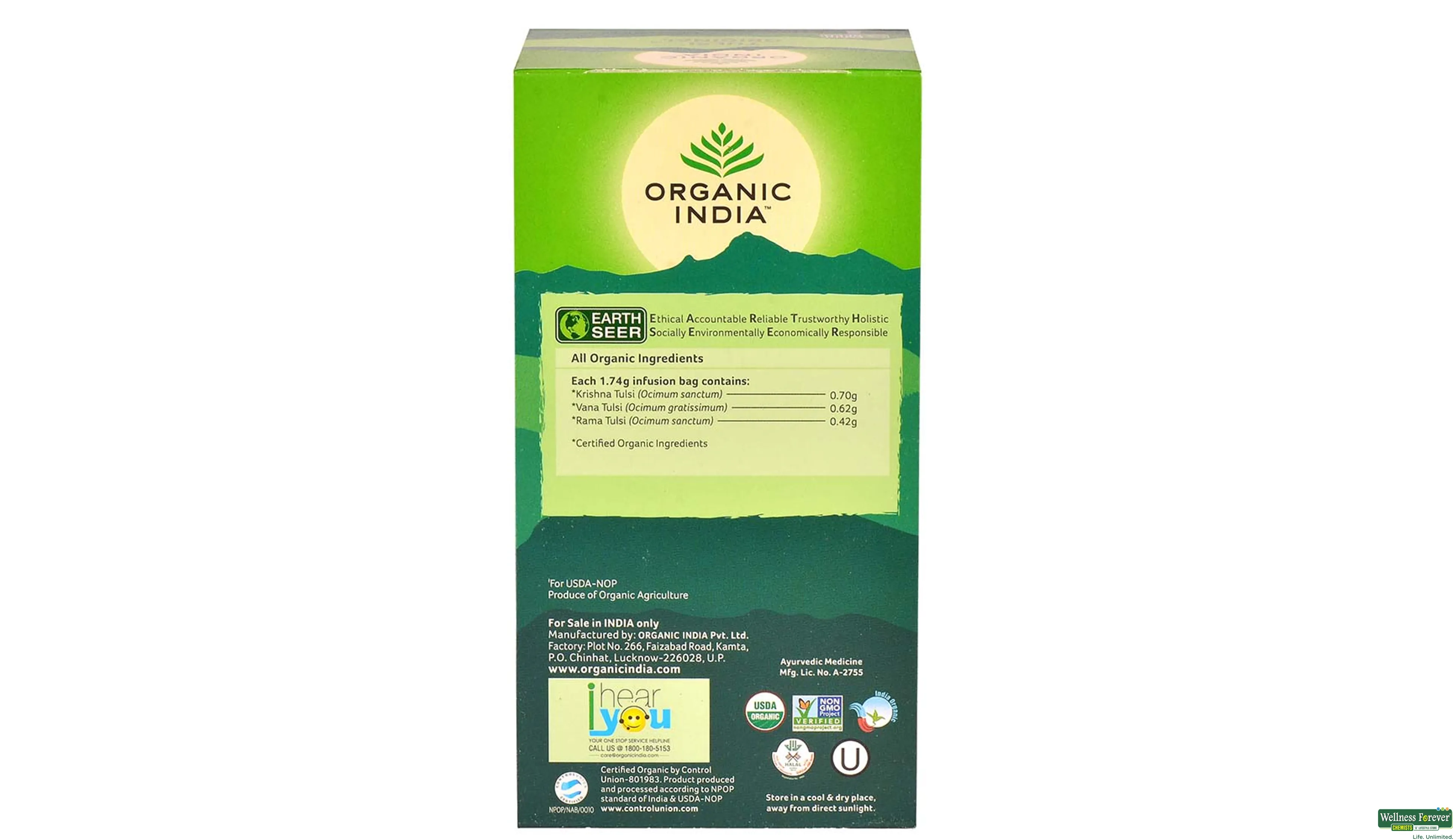 ORGANIC TEA TULSI ORIGINAL 25BAGS- 2, 25BAGS, null