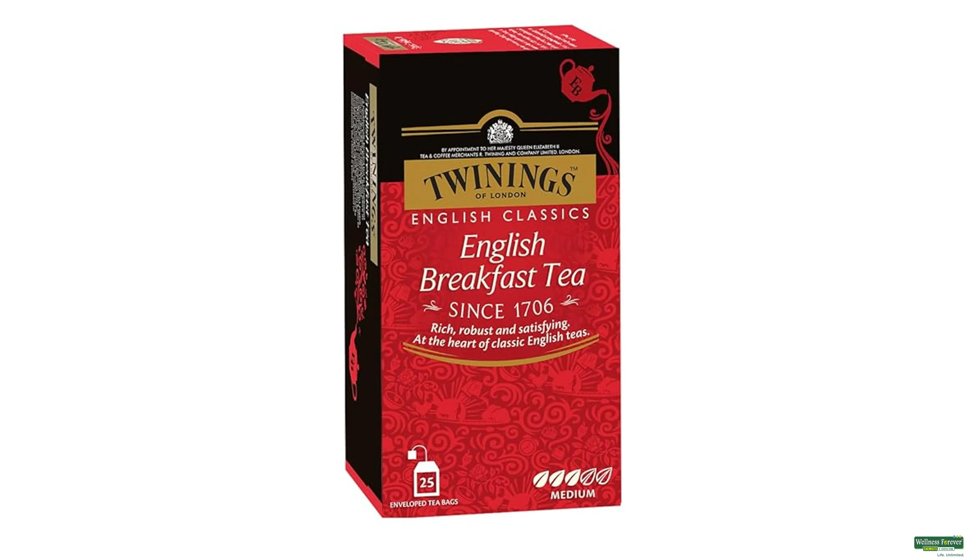 TWININGS TEA ENGLISH BREAKFAST 25BAGS- 1, 25BAGS, null