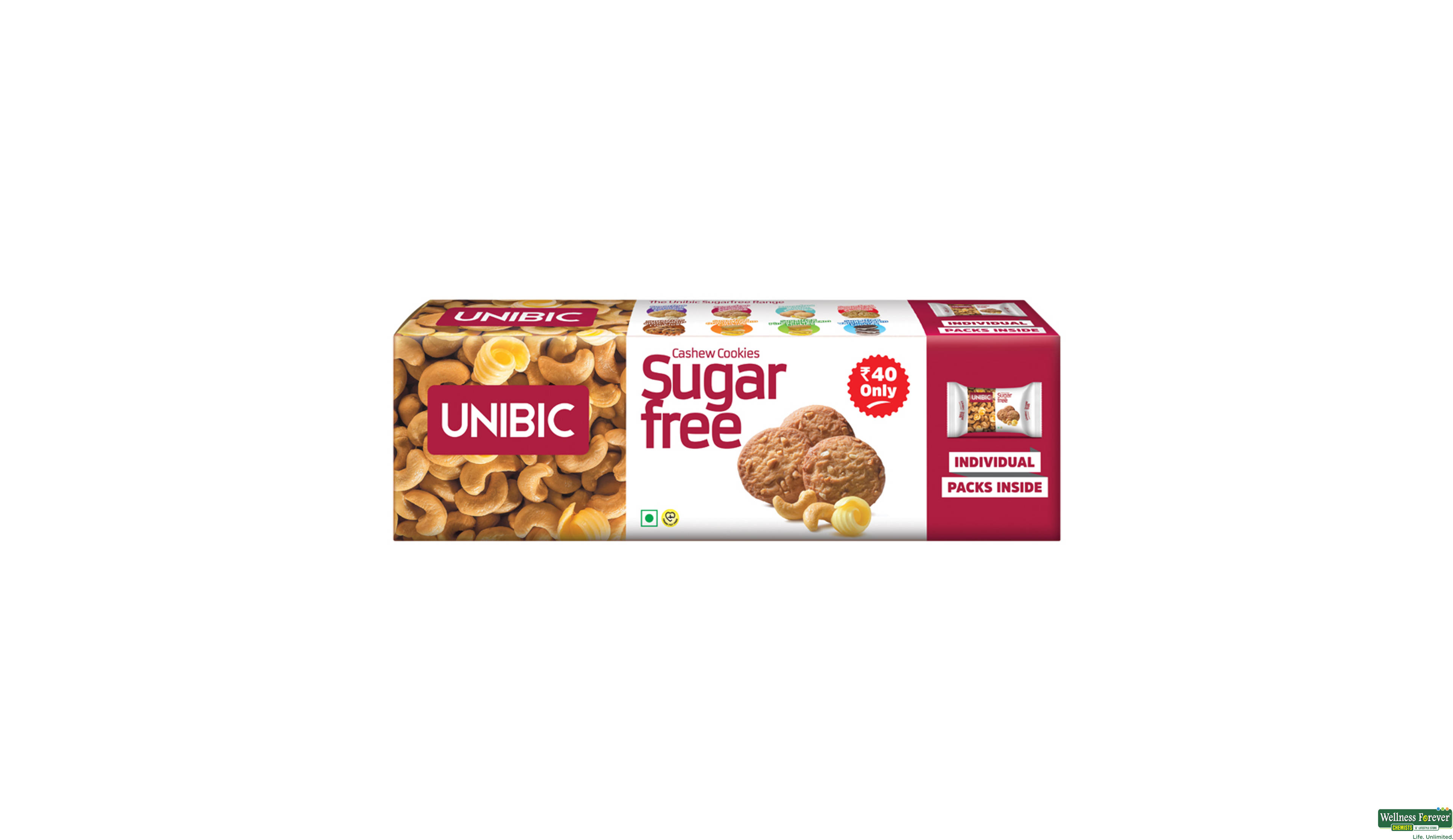 UNIBIC S/F CASHEW COOKIES 67.5GM- 1, 67.5GM, null