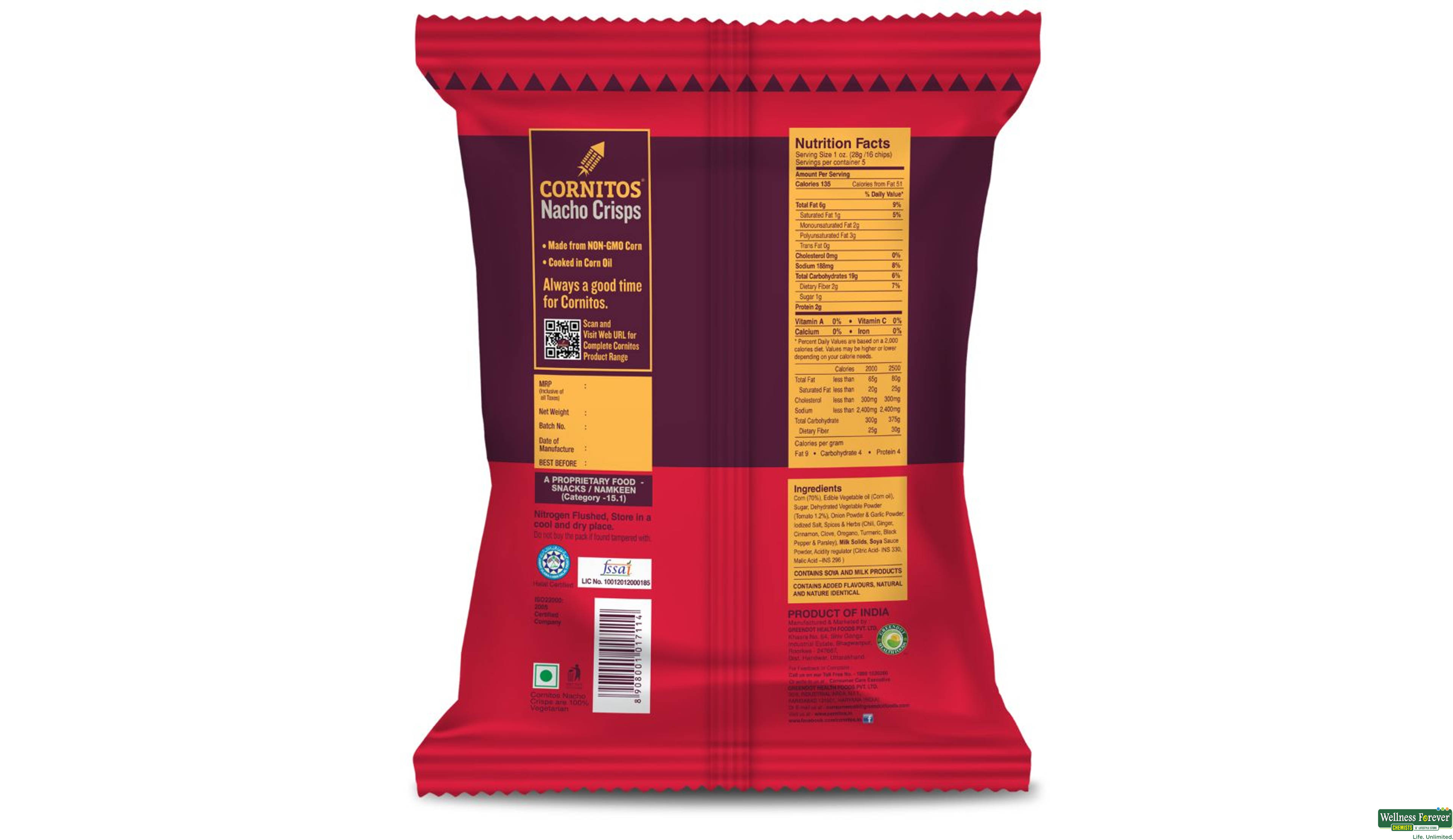 CORNITOS NACHO CHIPS TOMATO MEXIC 150GM- 2, 150GM, 