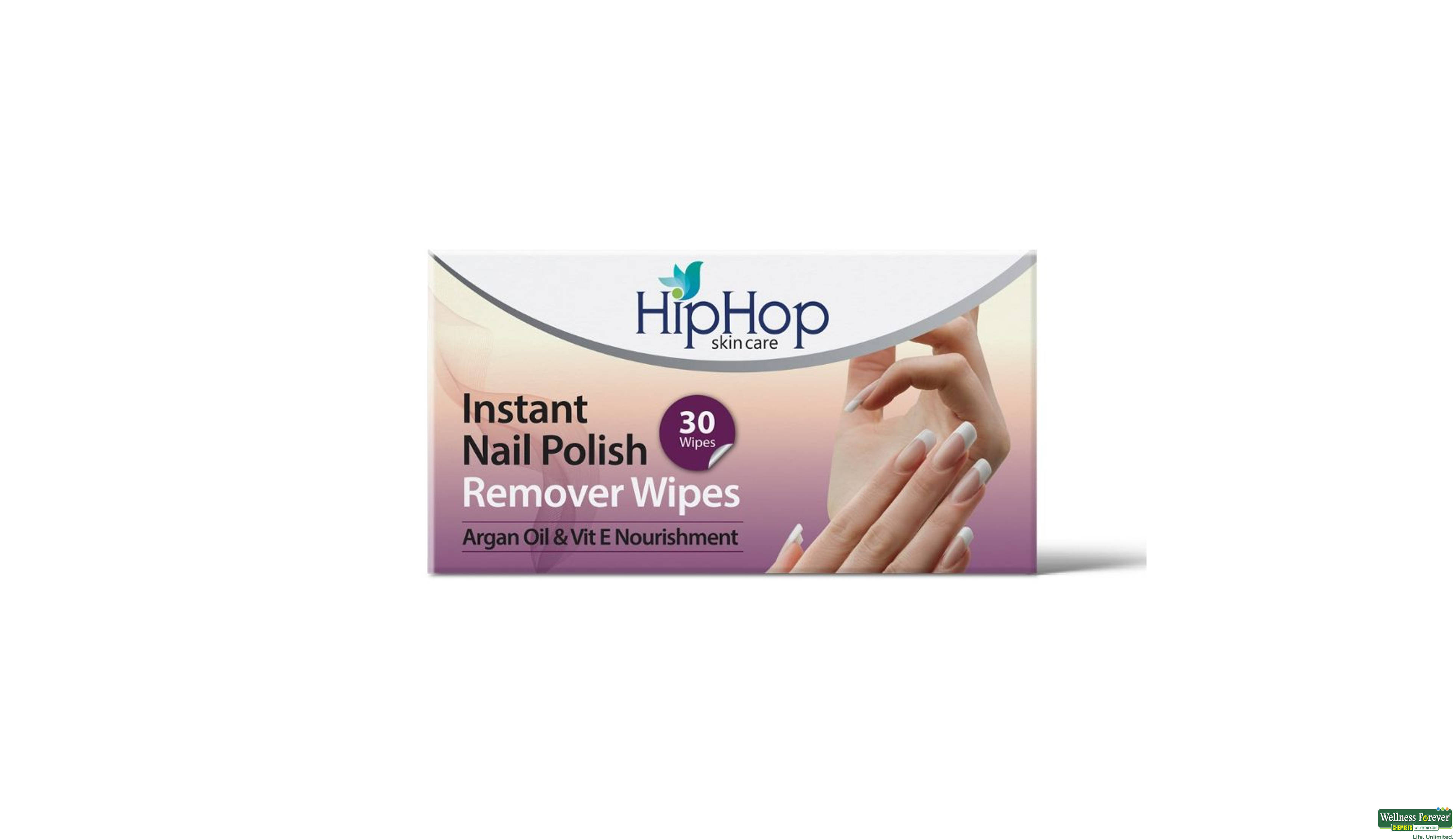 HIPHOP NAILPOLISH REMOVER 30WIPES- 1, 30PC, 