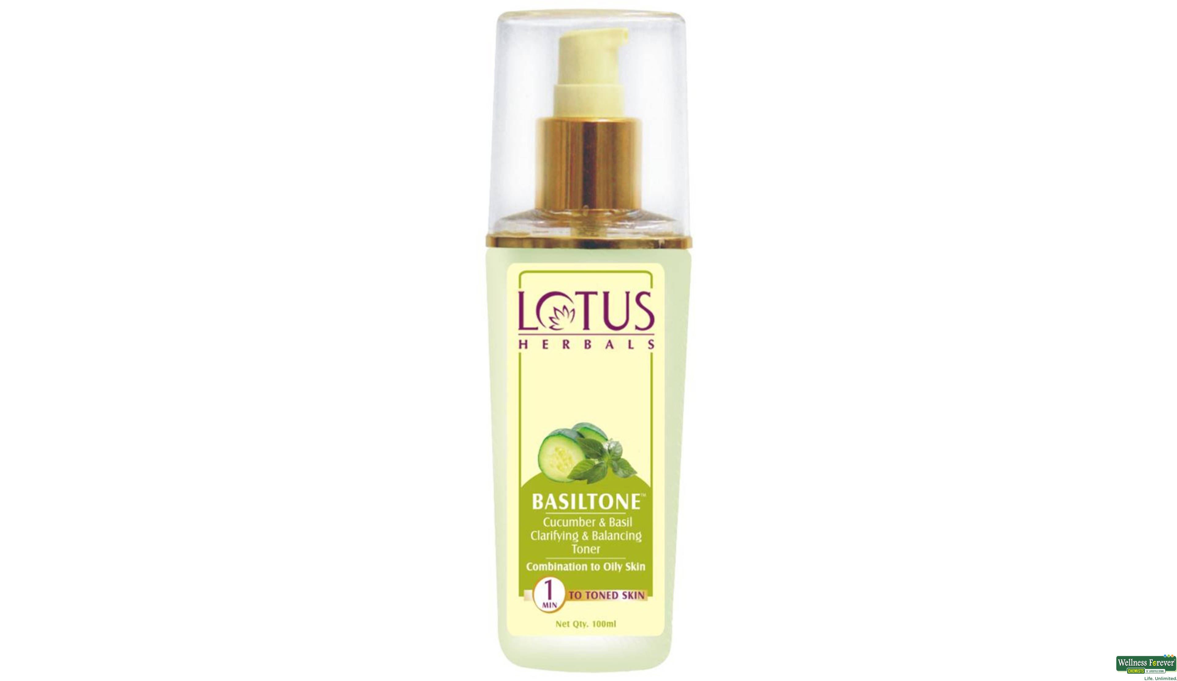 LOTUS B/TONER BASILTONE CUCUMBER 100ML- 1, 100ML, 