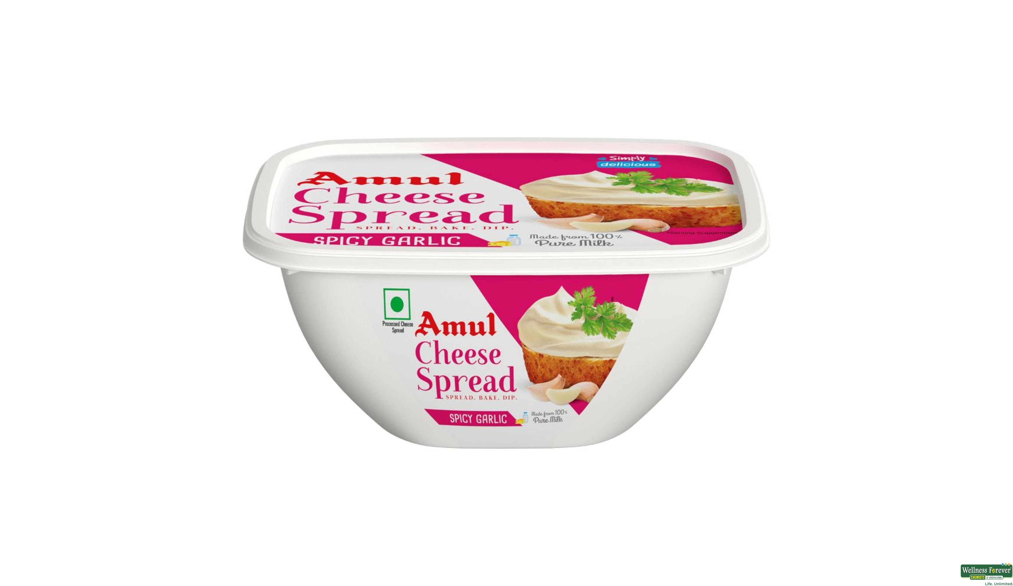 AMUL CHEESE SPREAD GARLIC 200GM- 1, 200GM, 