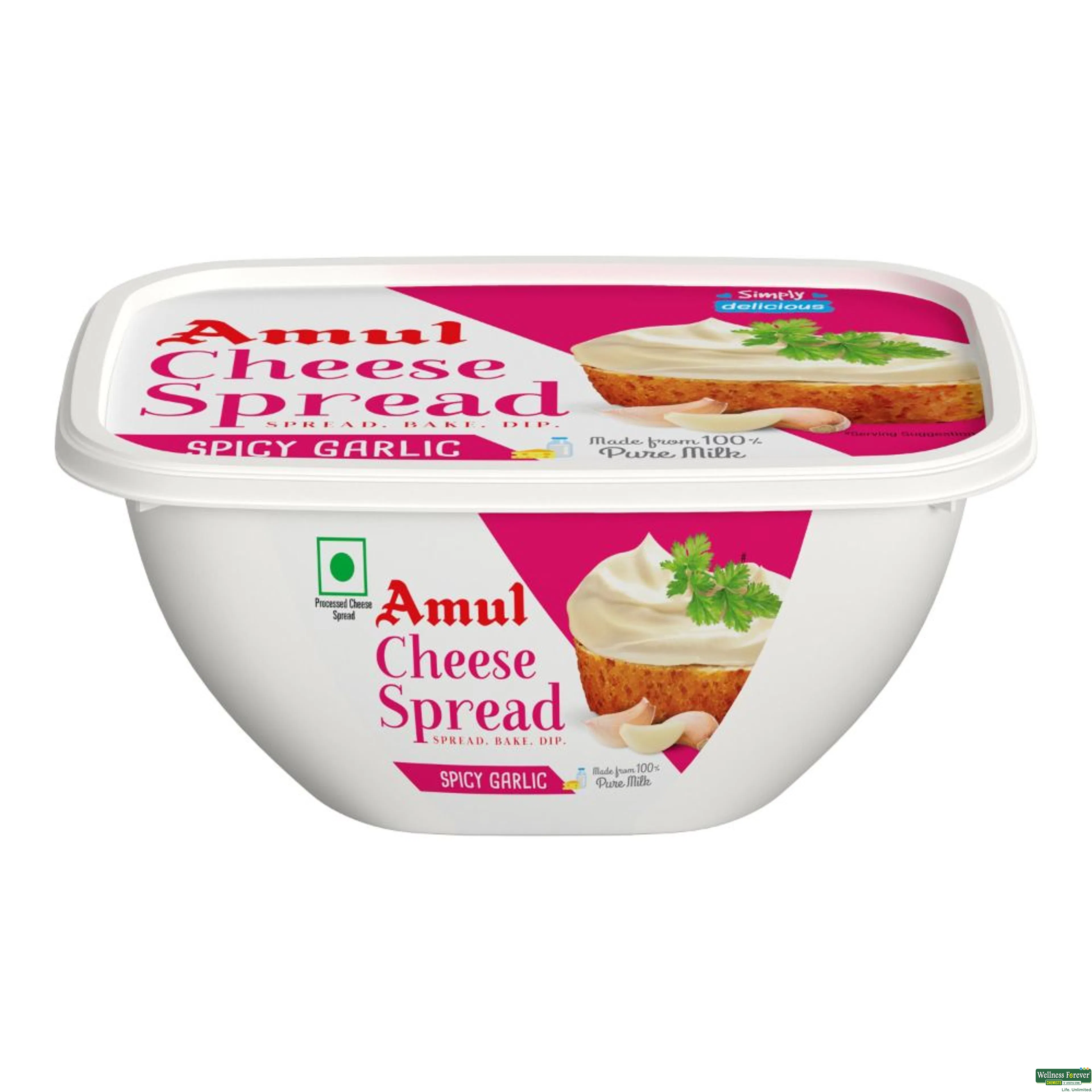 AMUL CHEESE SPREAD GARLIC 200GM-image