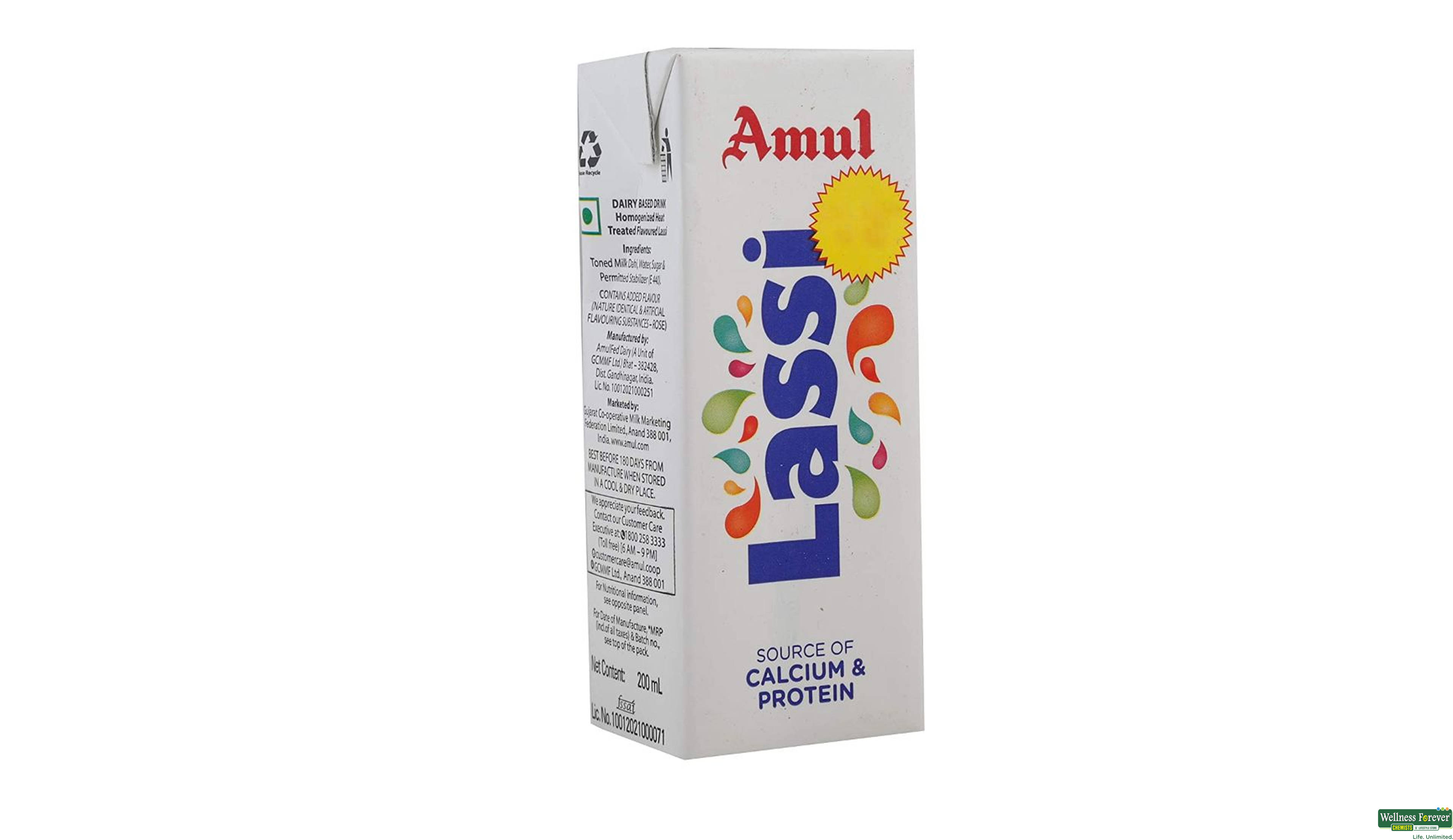 AMUL KOOL LASSEE ROSE 200ML- 3, 200ML, 