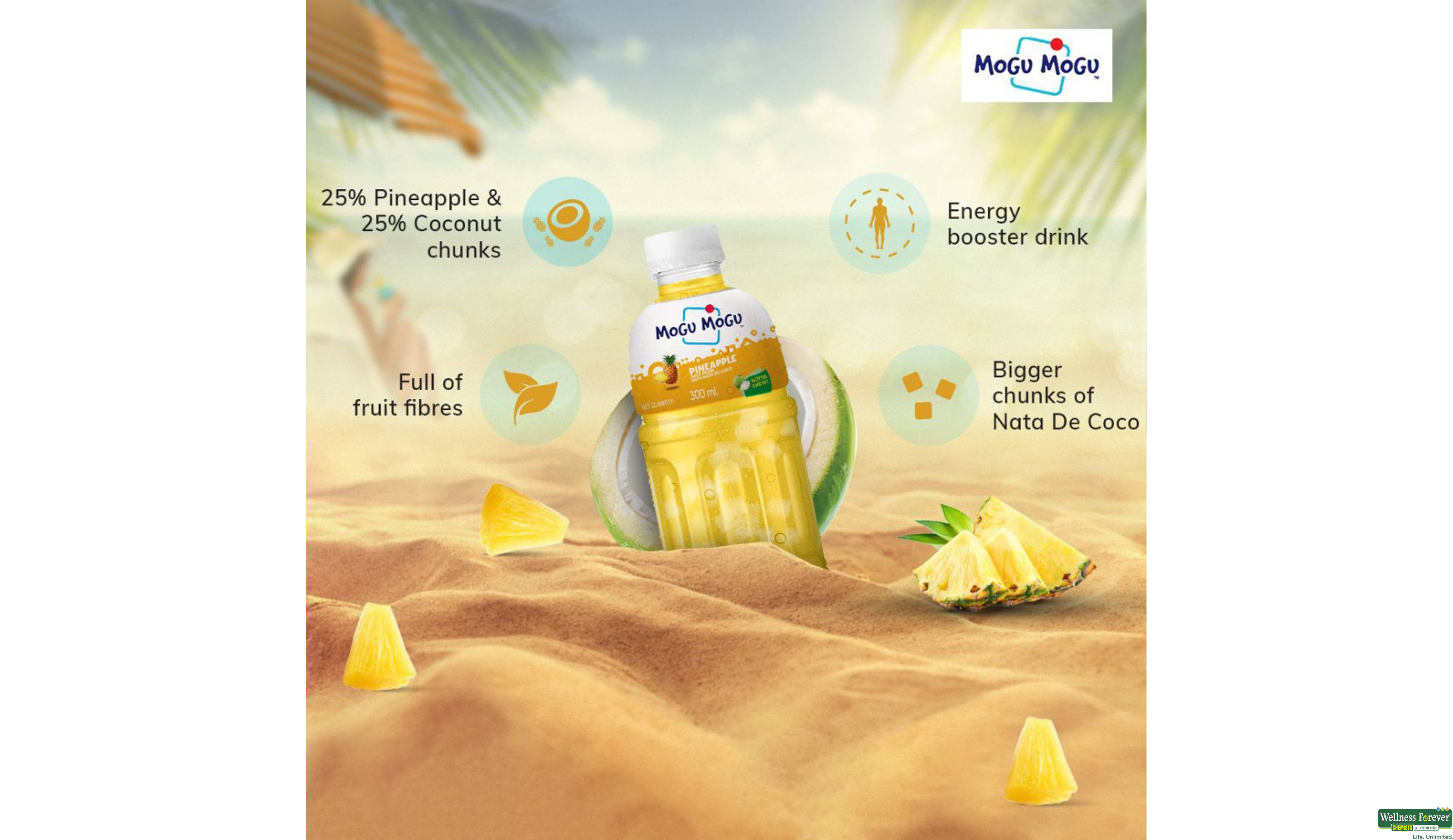 MOGU JUICE PINEAPPLE 300ML- 5, 300ML, 