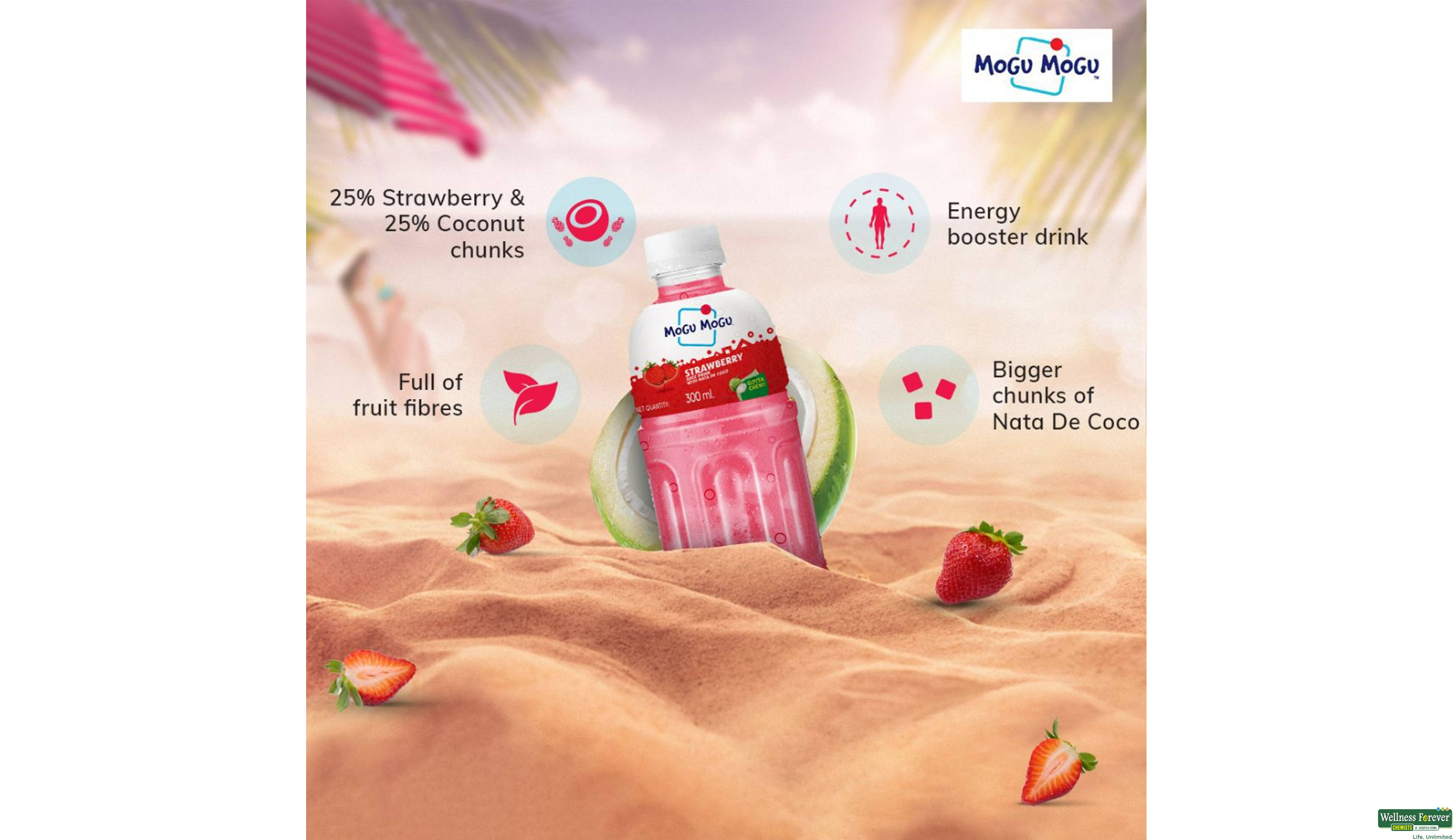 MOGU JUICE STRAWBERRY 300ML- 5, 300ML, 