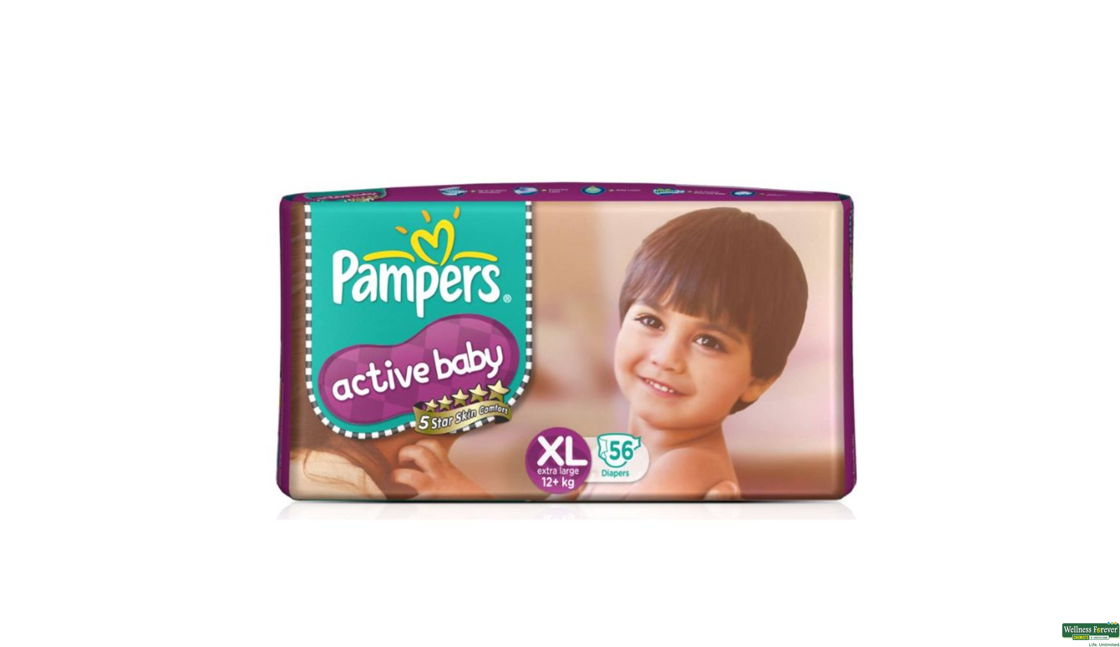 PAMP DIAP ACTIVE BABY XL 56PC- 2, 56PC, 