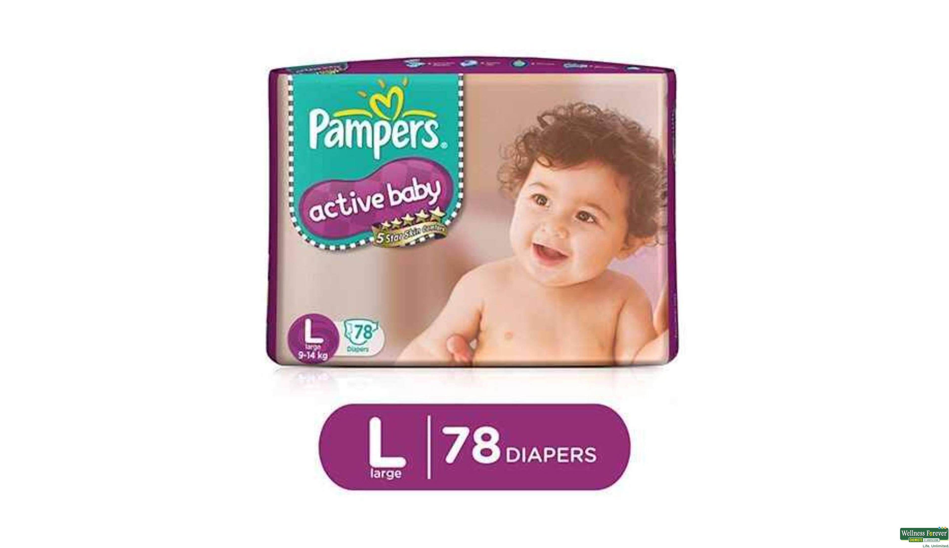 PAMP DIAP ACTIVE BABY L 78PC- 1, 78PC, 