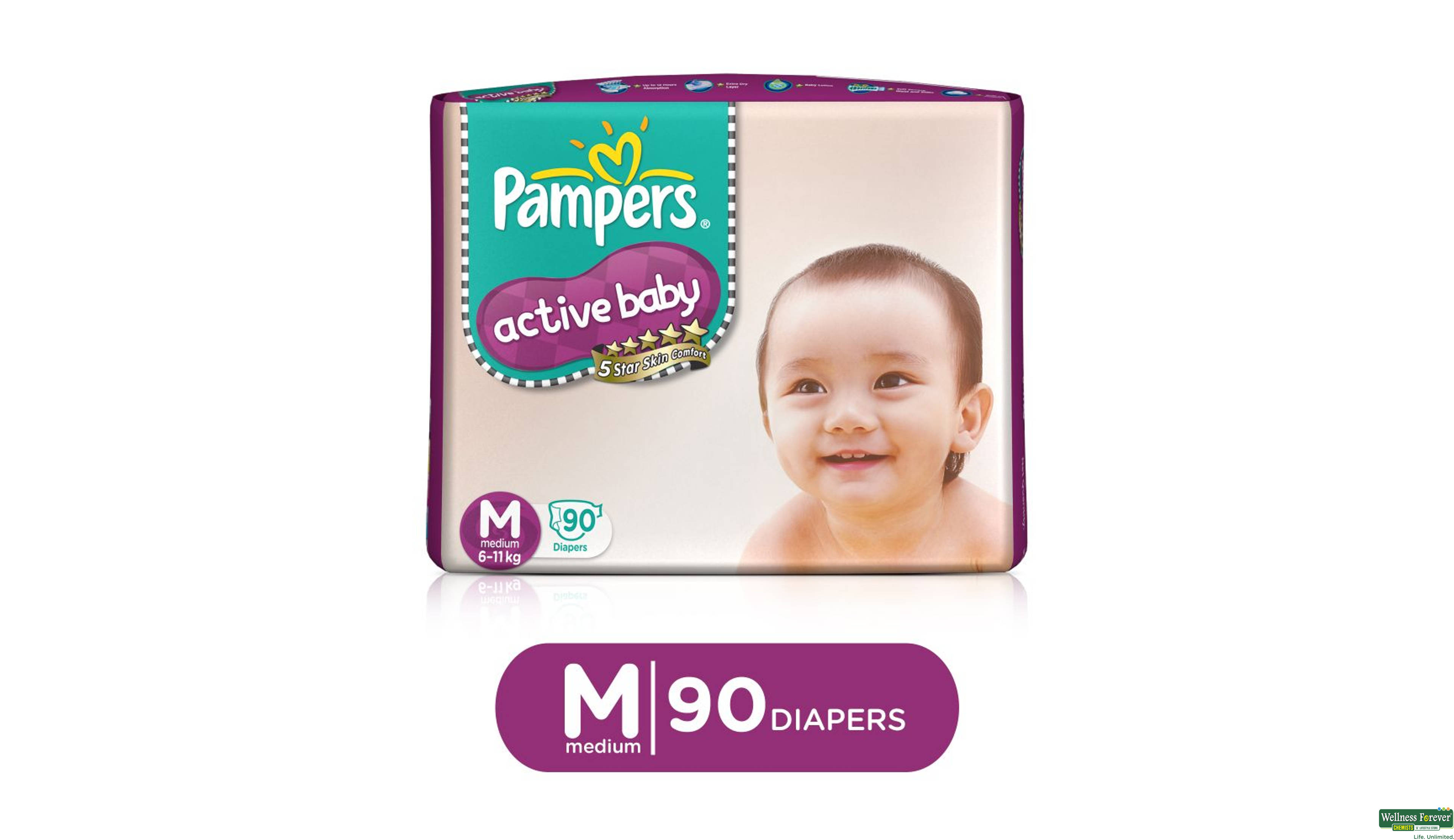 PAMP DIAP ACTIVE BABY M 90PC- 1, 90PC, 