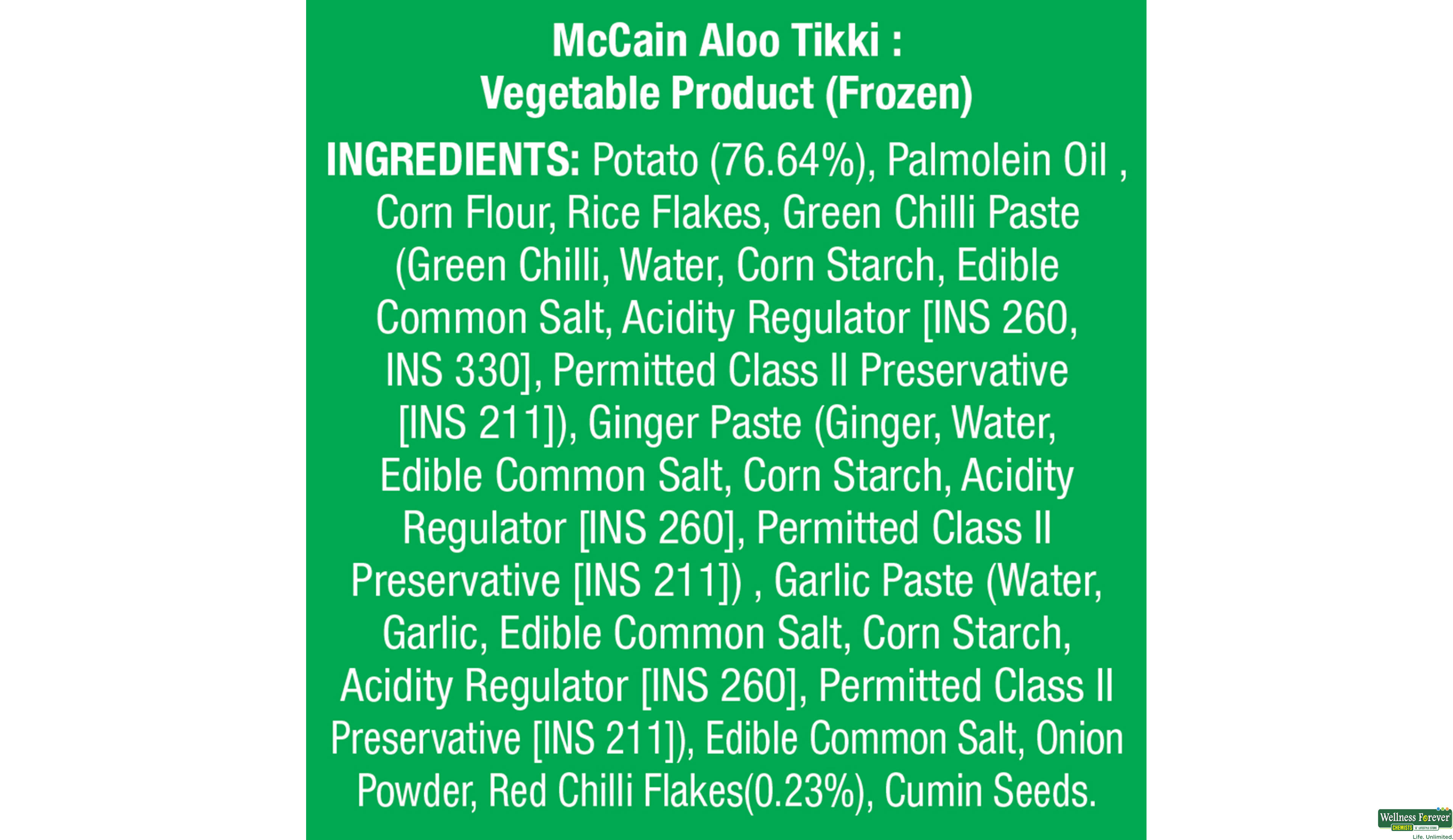 MCCAIN ALOO TIKKI 400GM- 4, 400GM, 