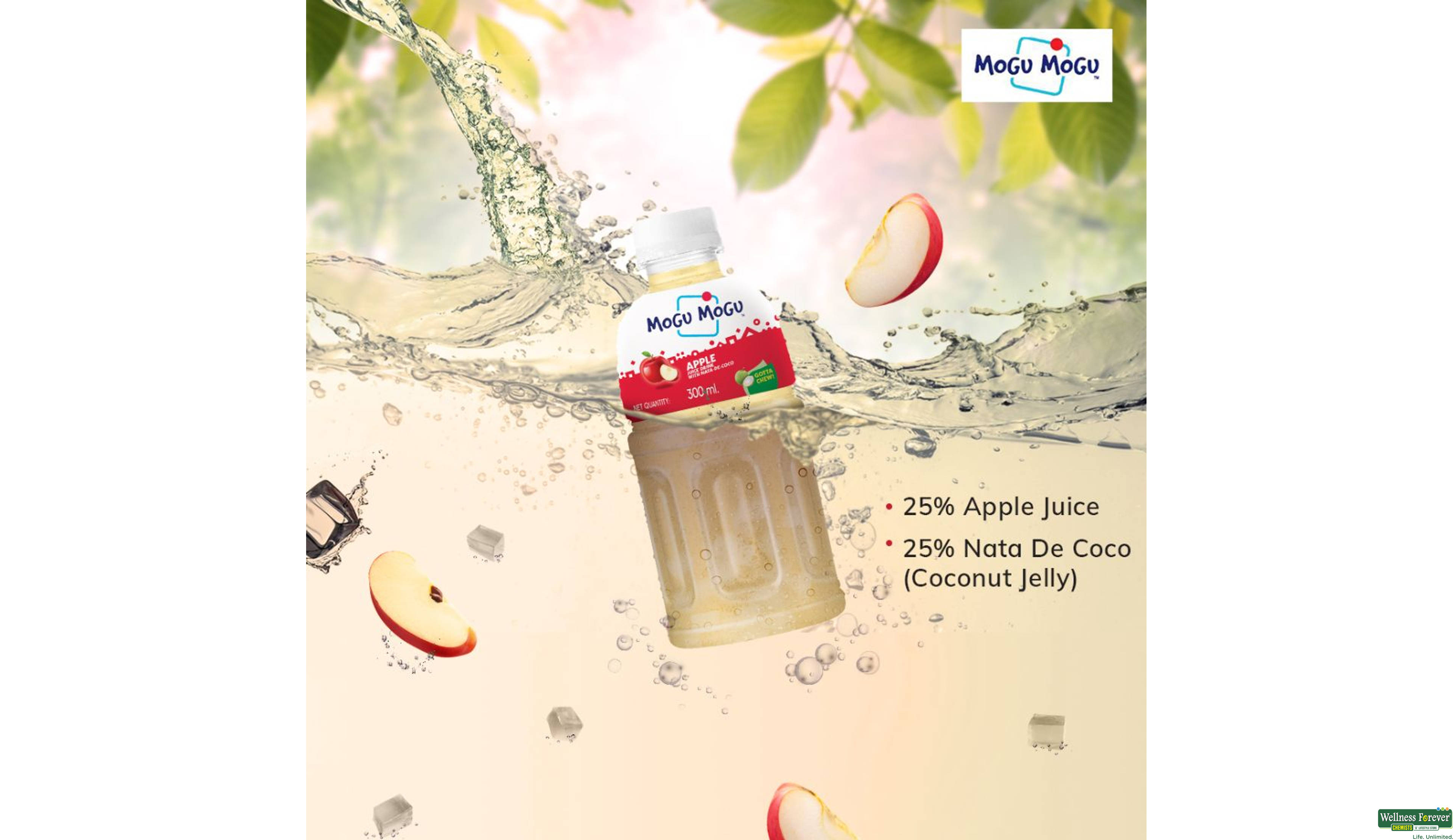 MOGU JUICE APPLE 300ML- 3, 300ML, 