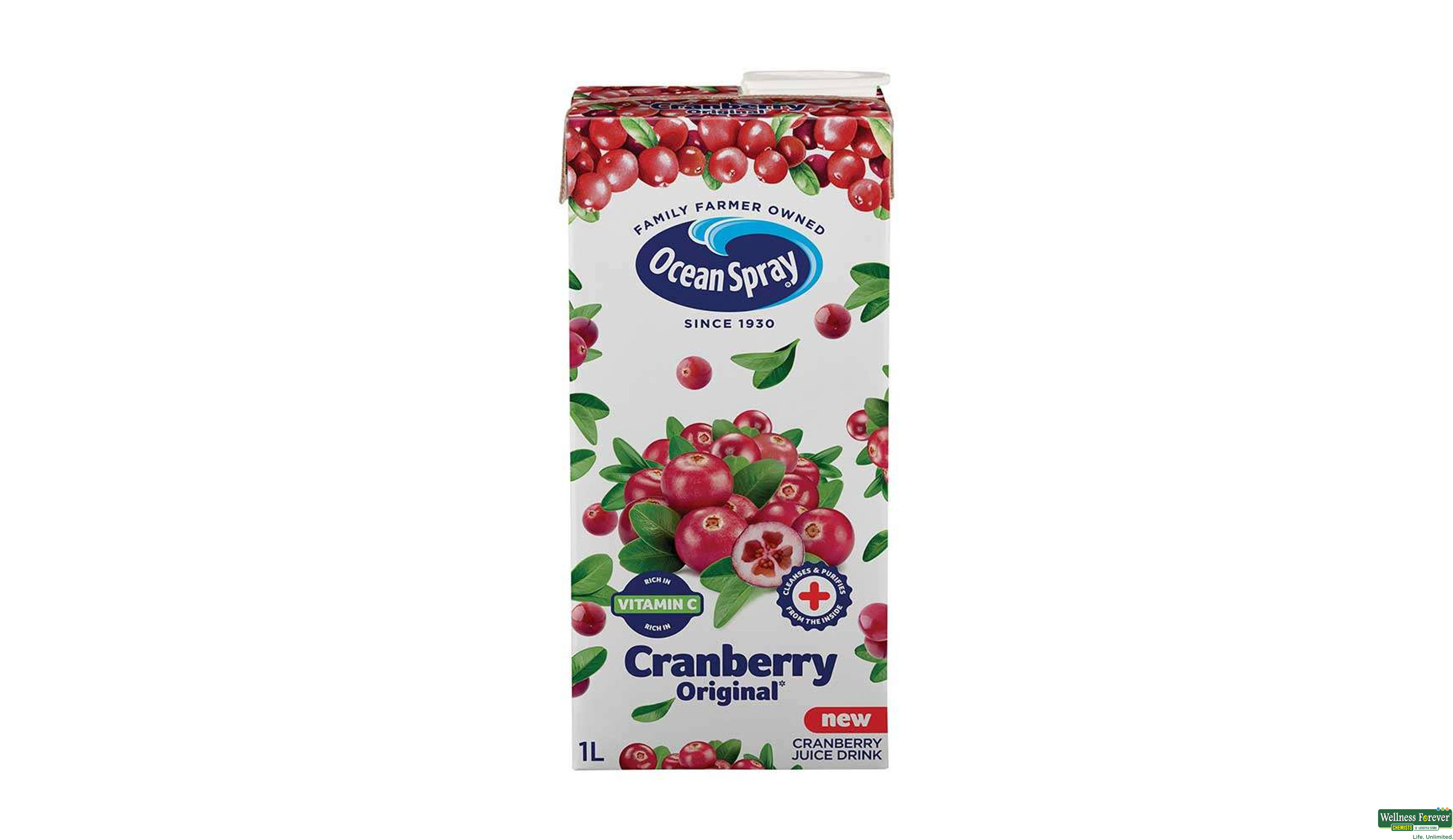 OCEAN SPRAY JUICE CRANBERRY 1LTR- 1, 1LTR, null
