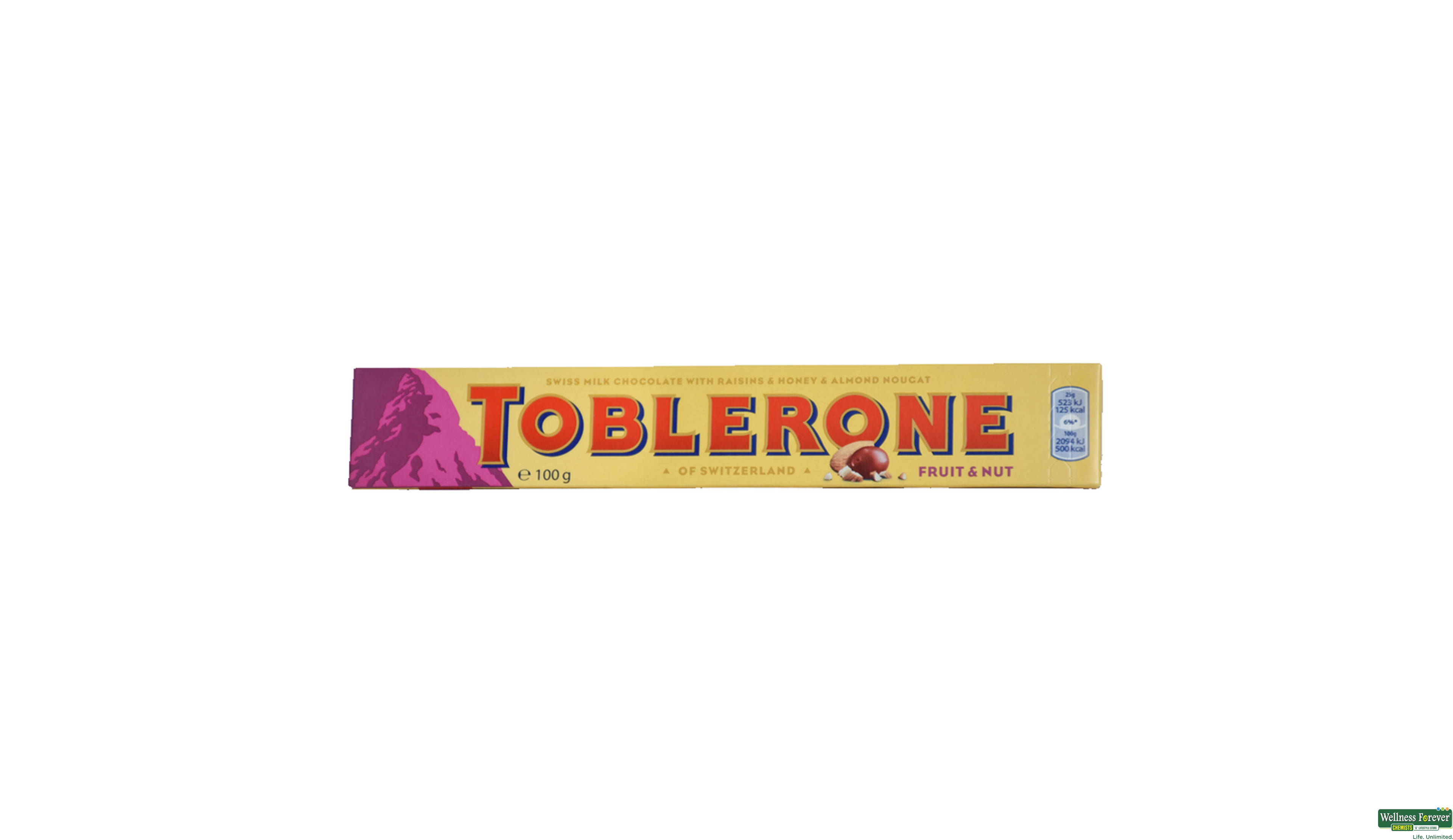 TOBLERONE CHOC FRUIT NUT 100GM- 2, 100GM, null