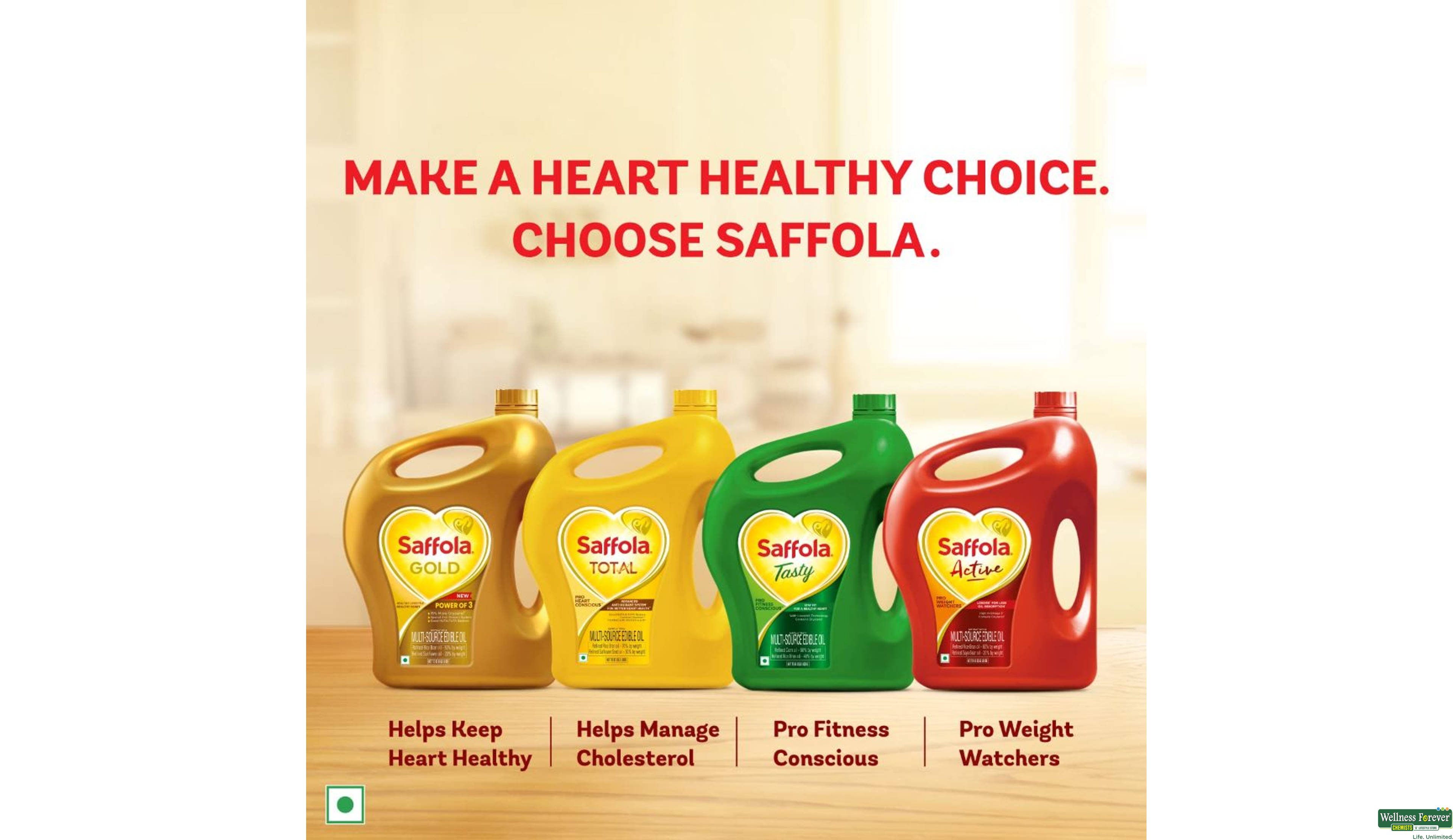 SAFFOLA COOK/OIL GOLD 2LTR- 8, 2LTR, 