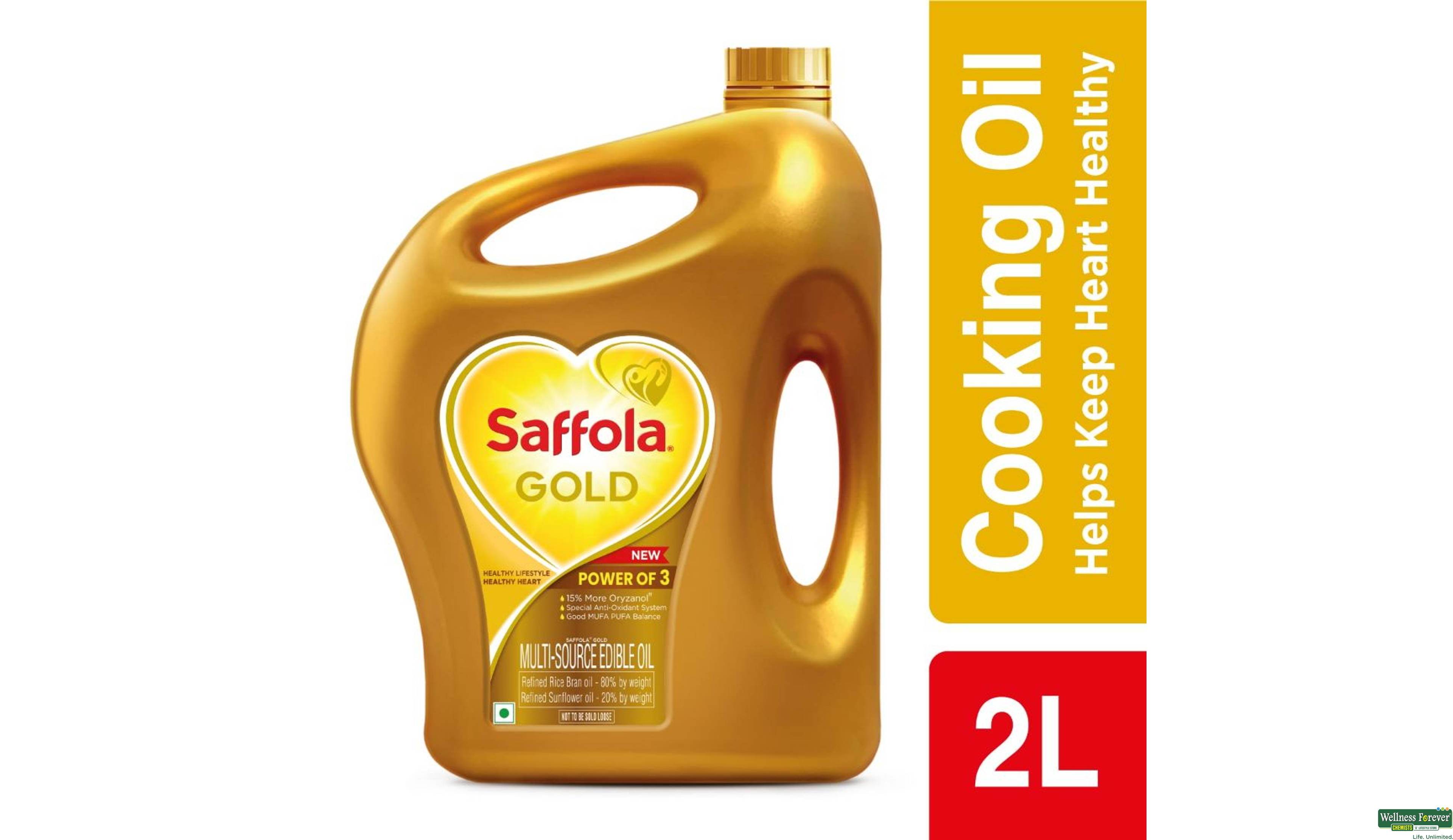 SAFFOLA COOK/OIL GOLD 2LTR- 9, 2LTR, 