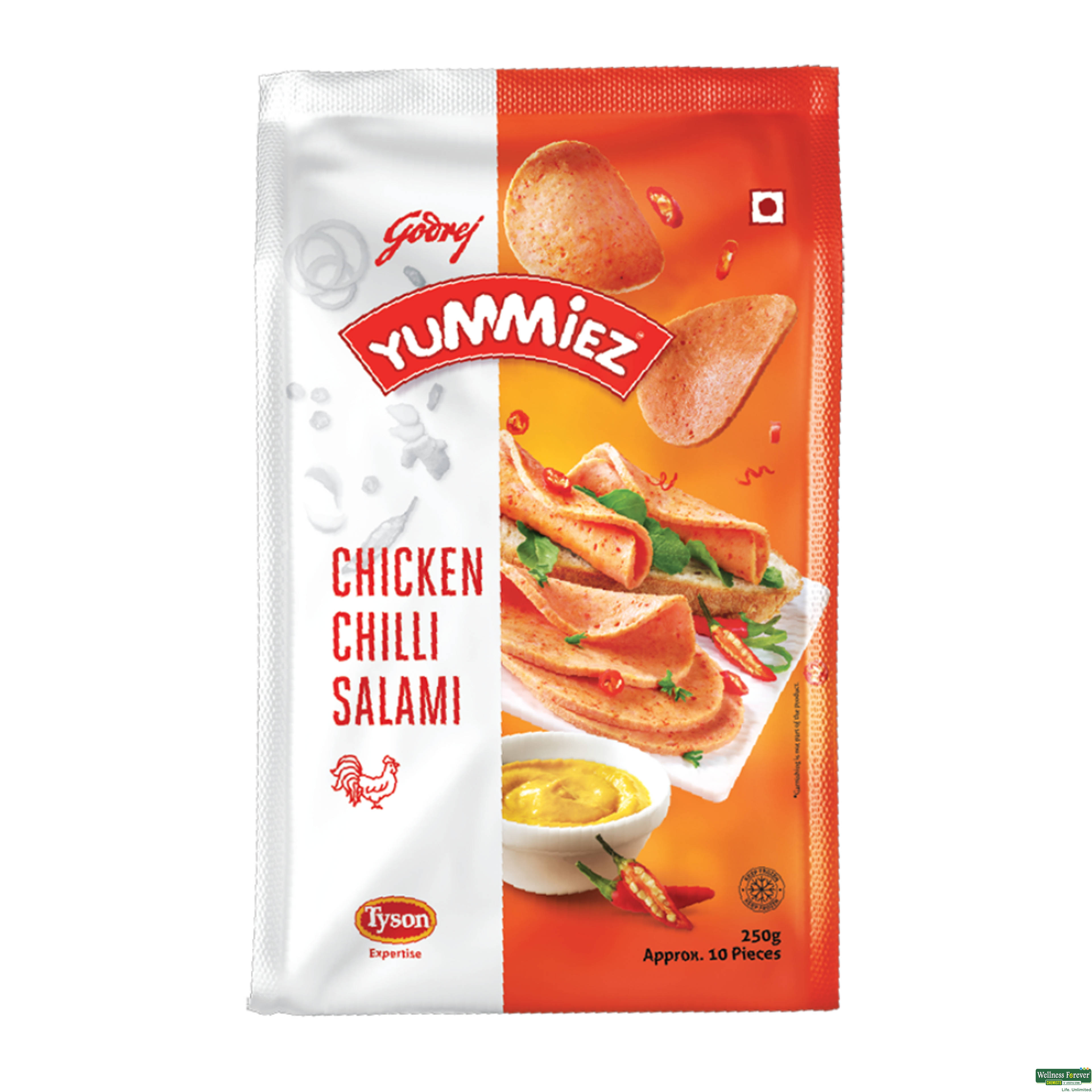 Yummiez Chicken Salami Chickenlly 250Gm-image