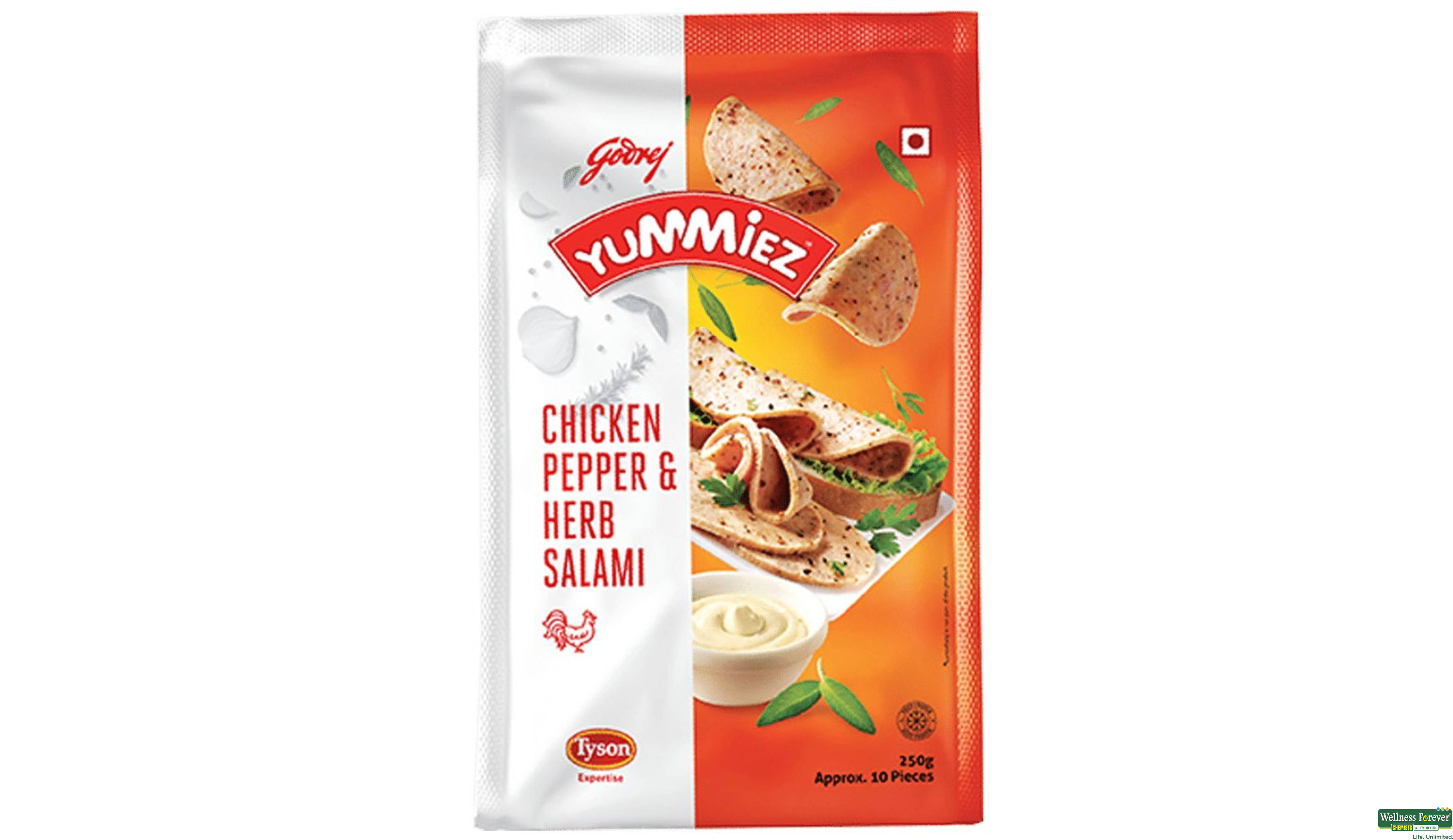 YUMMIEZ CHI SALAMI PEPPER 250GM- 1, 250GM, null