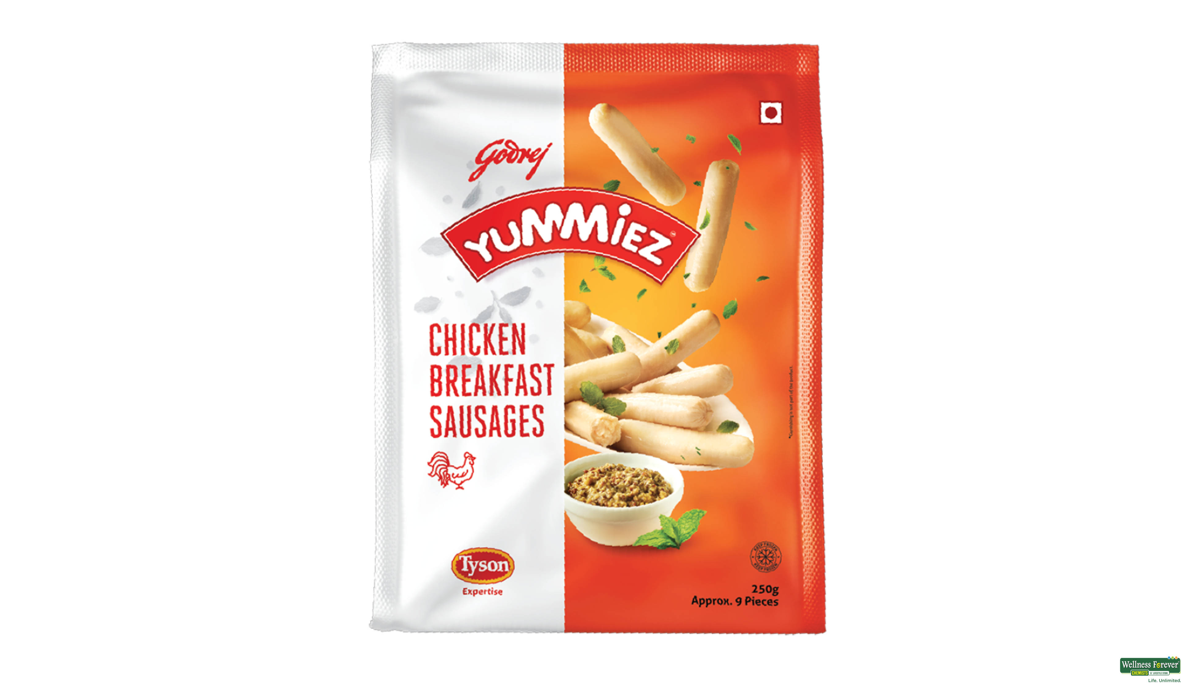 YUMMIEZ CHI SAUSAGES PLAIN 250GM- 1, 250GM, null