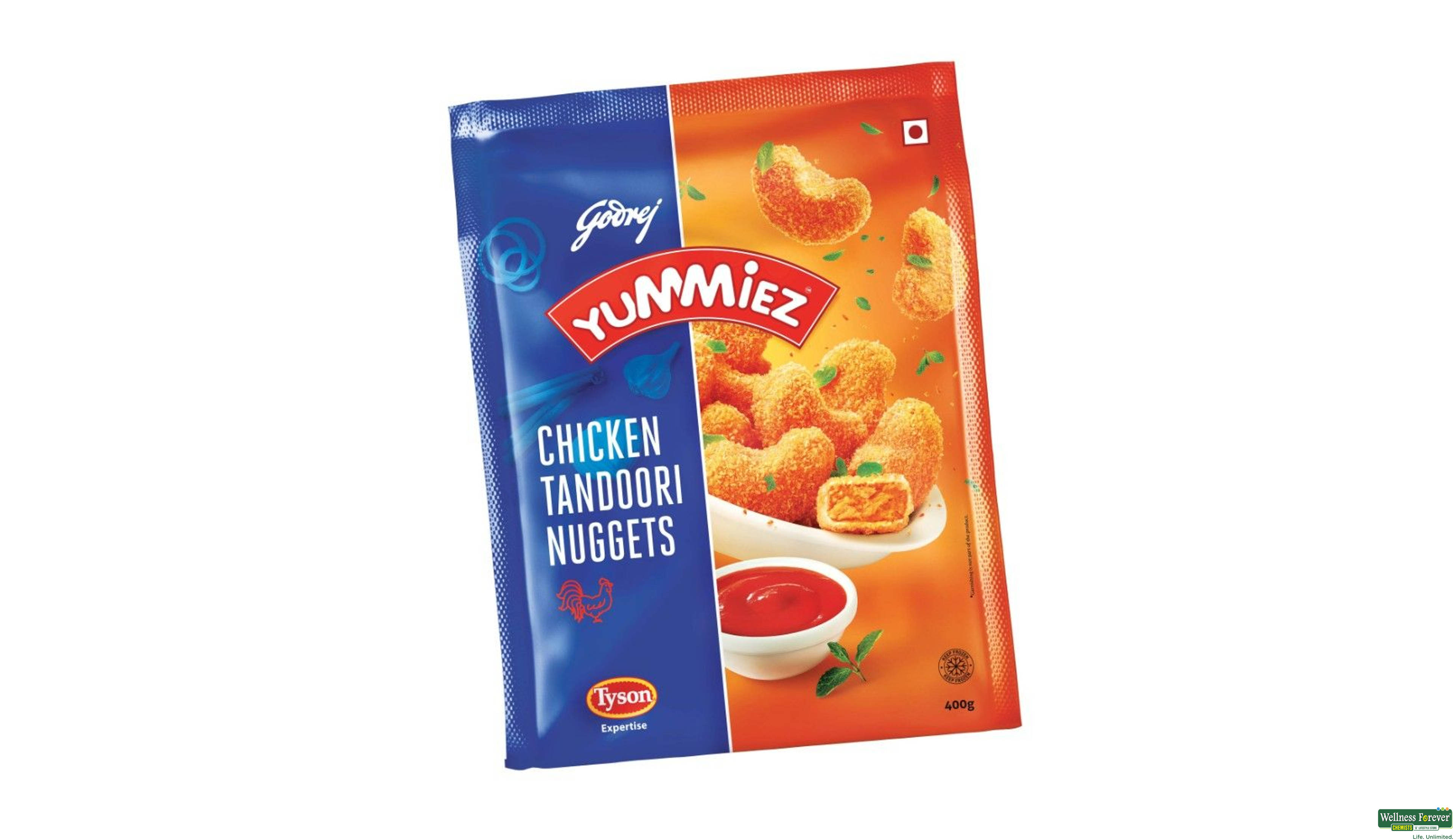 YUMMIEZ CHI NUGGETS TANDOORI 400GM- 1, 400GM, null