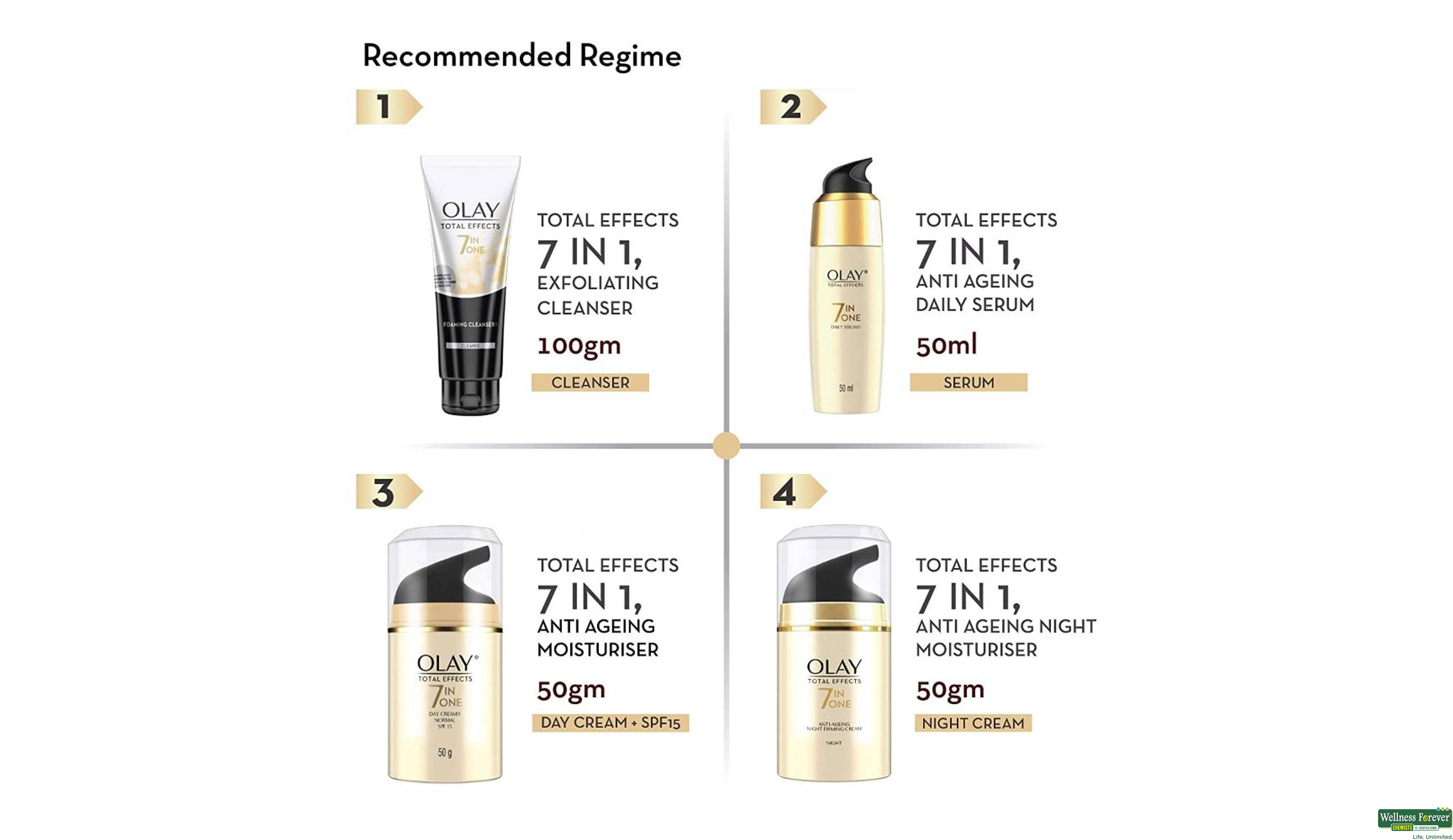 OLAY CRM NIGHT TOTAL EFECT A/AGEING 50GM- 7, 50GM, 
