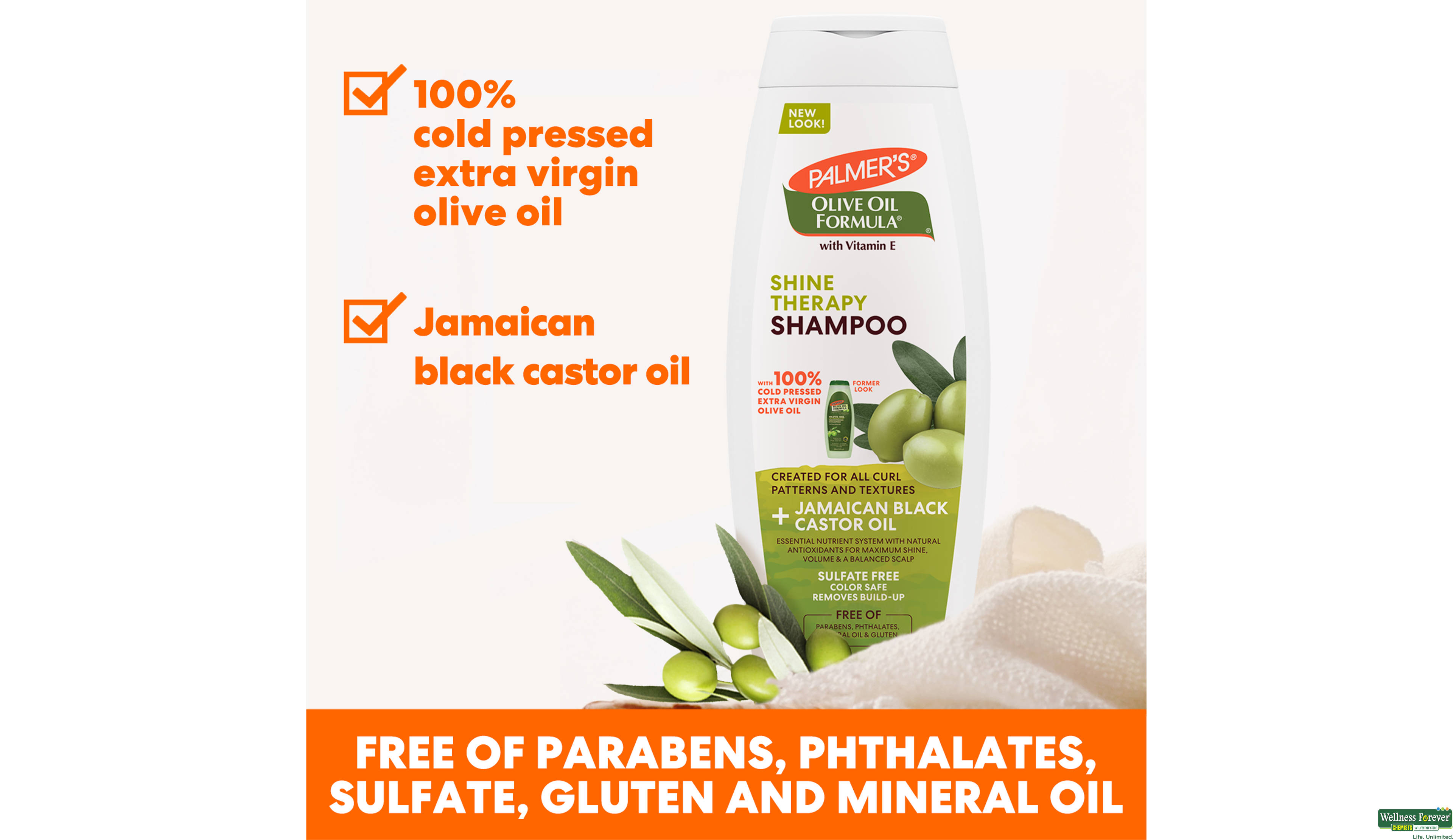 PALMERS SHMP OLIVE OIL 400ML- 1, 400ML, 