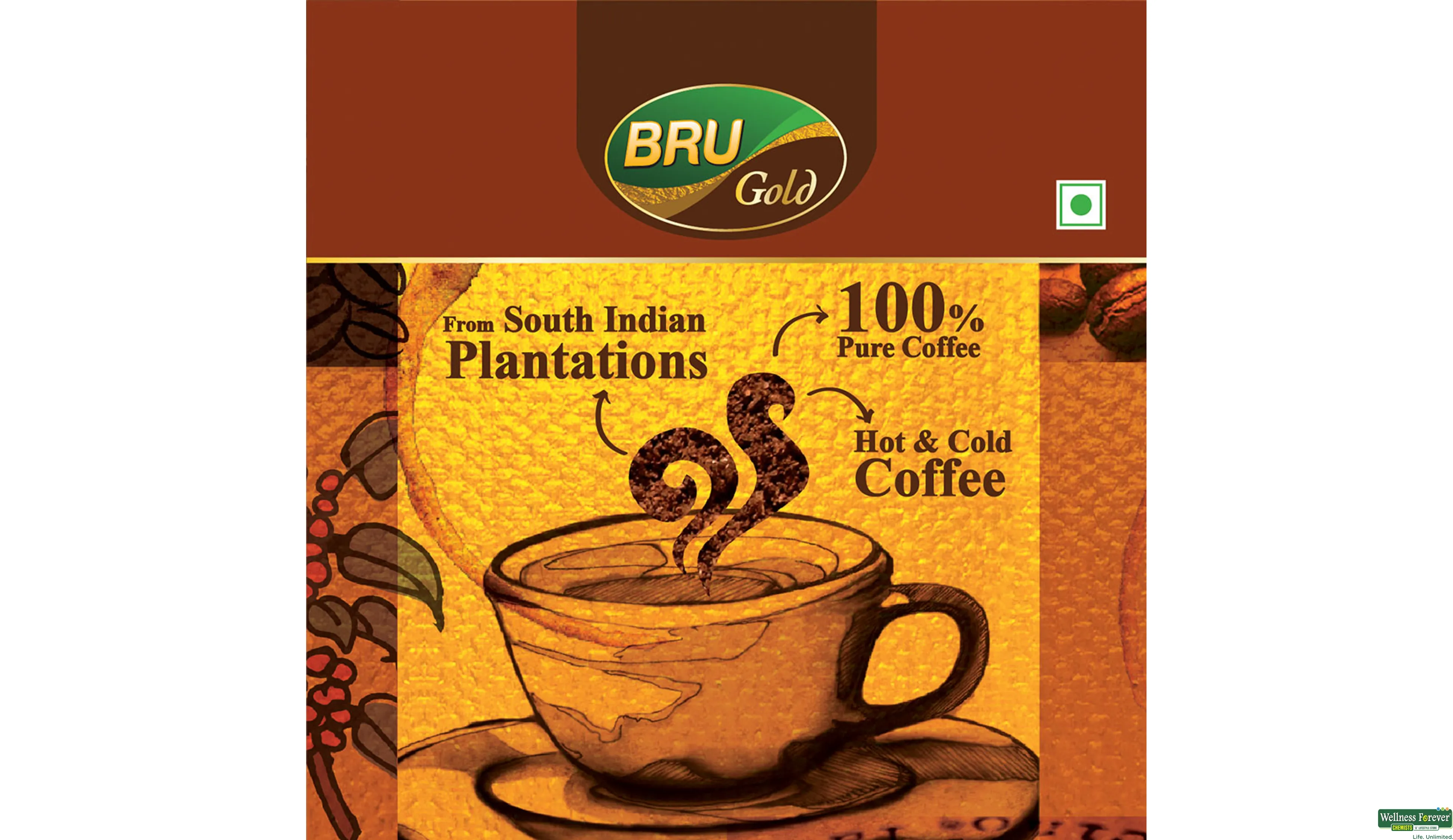 Green Colour Packet Powder Bru Instant Hot Coffee Premix, Packaging Size:  1KG at Rs 425/pack in North 24 Parganas