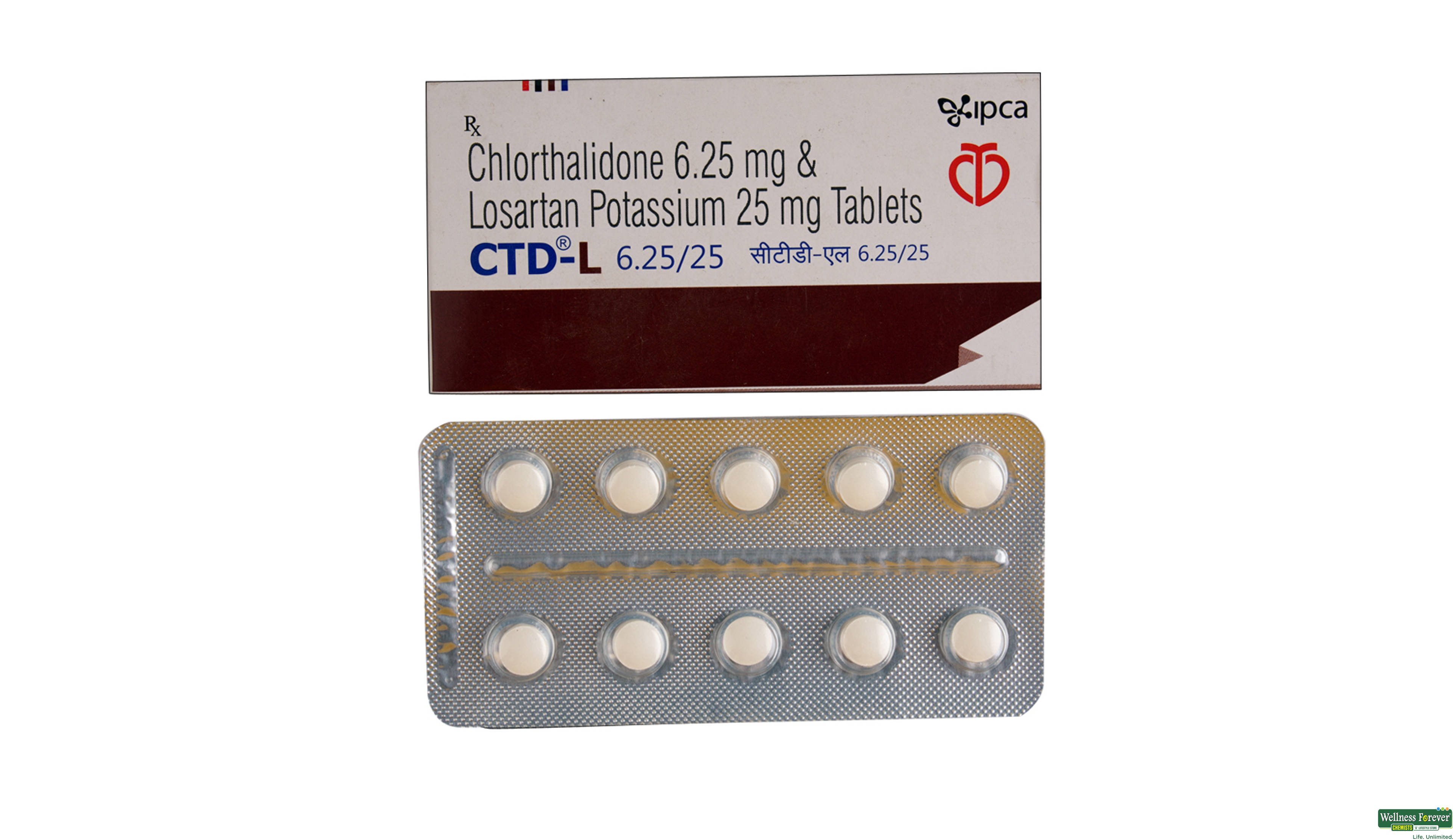 CTD-L 6.25/25MG 10TAB- 1, 10TAB, null