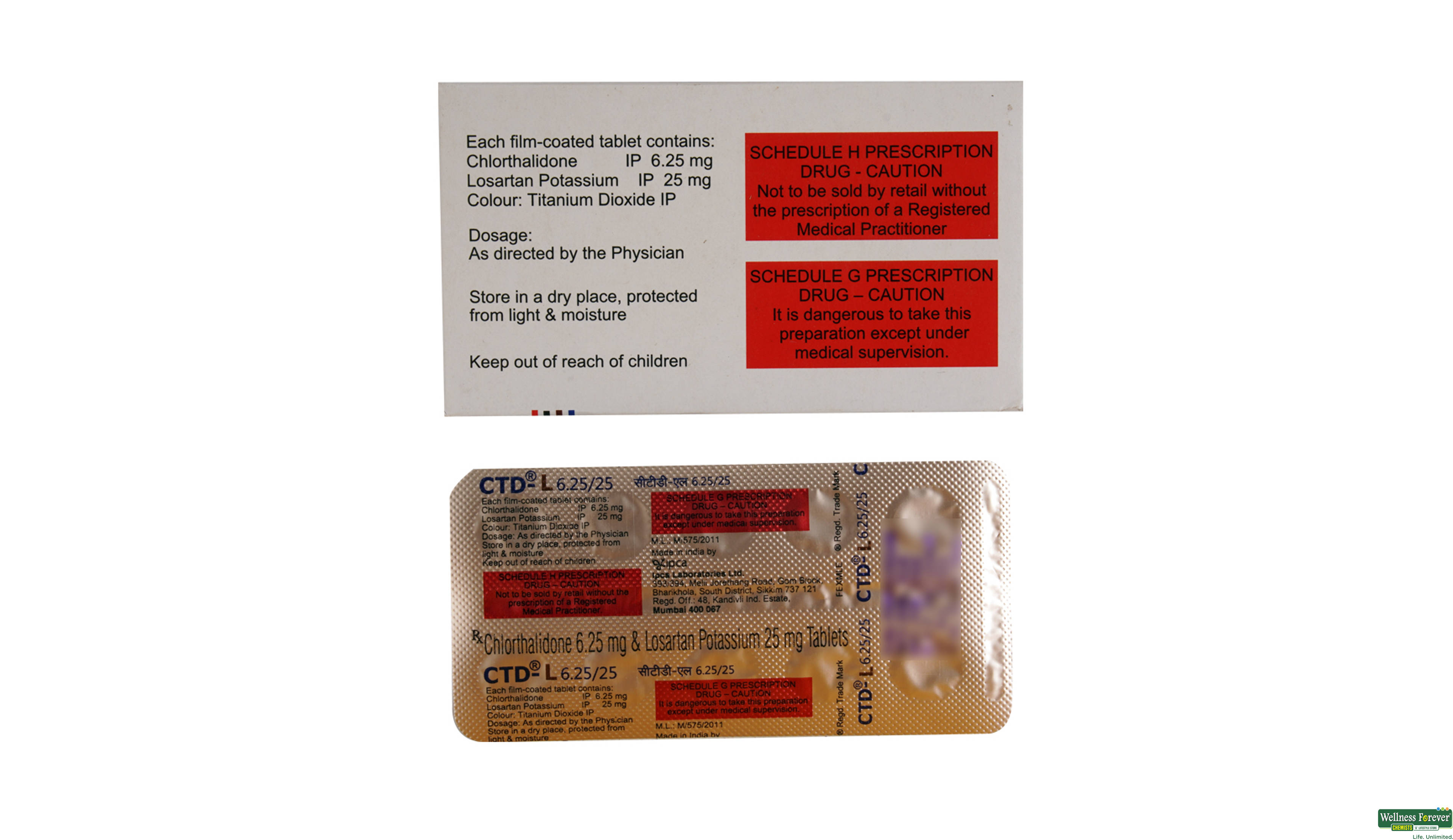 CTD-L 6.25/25MG 10TAB- 2, 10TAB, null